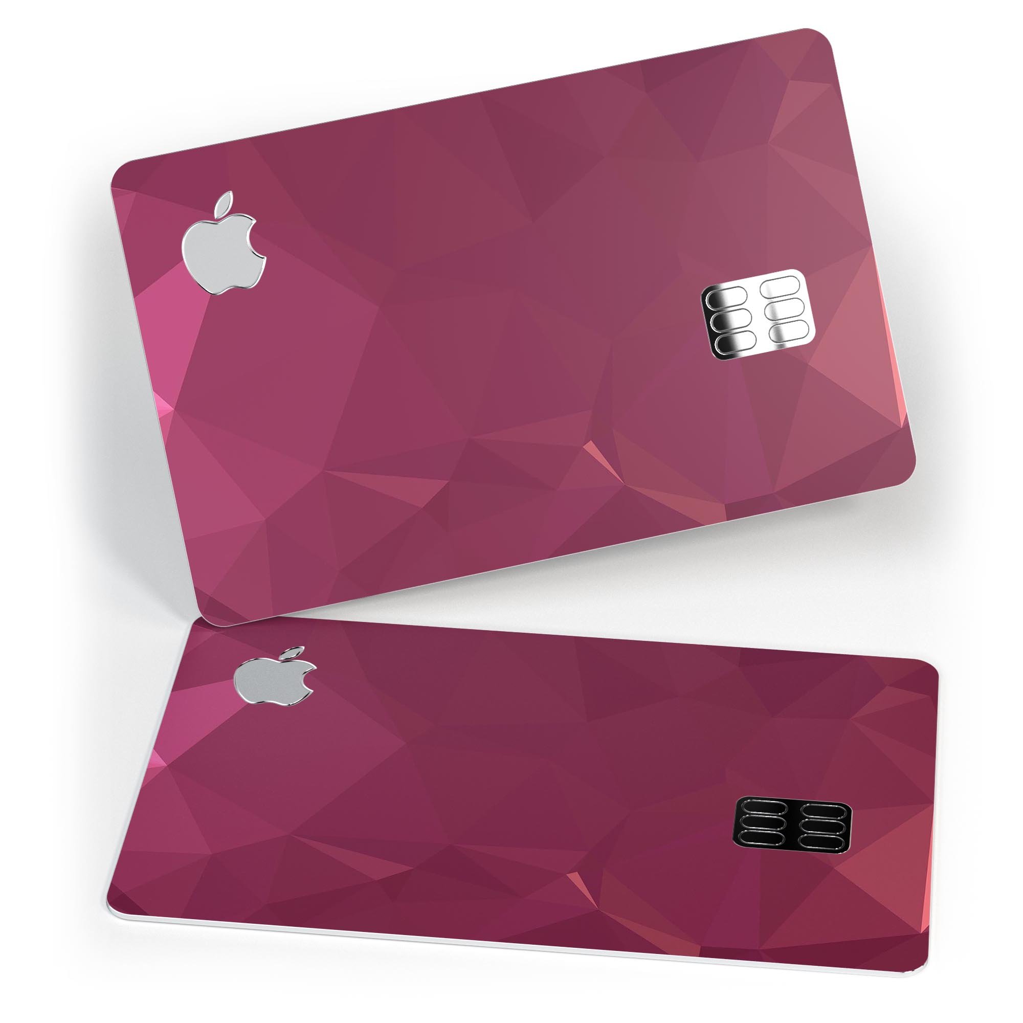 Pink Geometric V16 decal skin for Apple Card, showcasing a stylish geometric design with a premium finish.