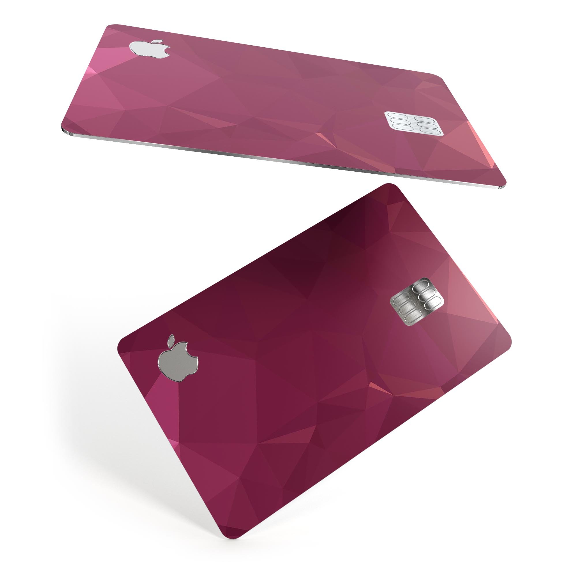 Pink Geometric V16 decal skin for Apple Card, showcasing a stylish geometric design with a premium finish.