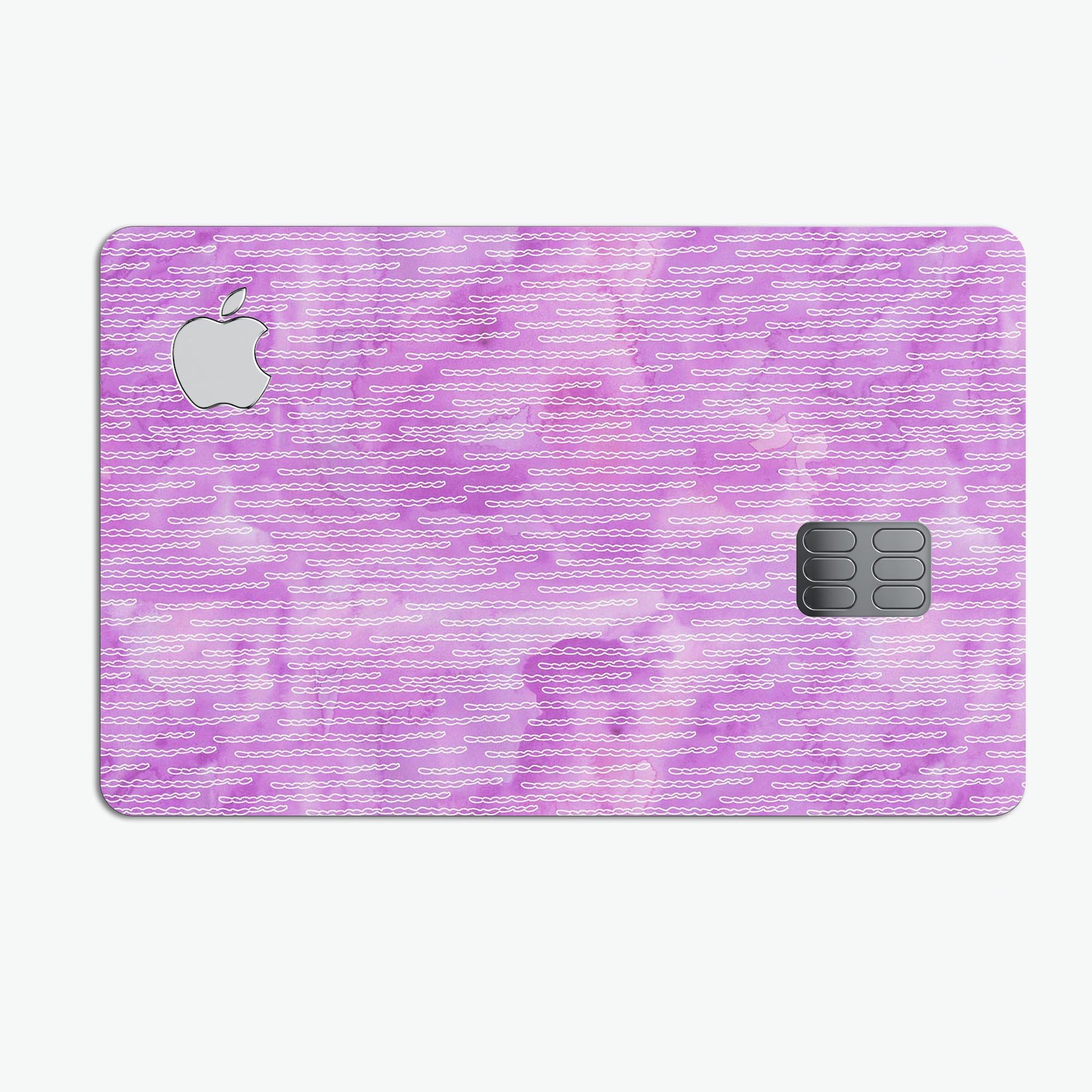 Pink Grunge Surface decal for Apple Card, showcasing a stylish design with microscopic matter texture.