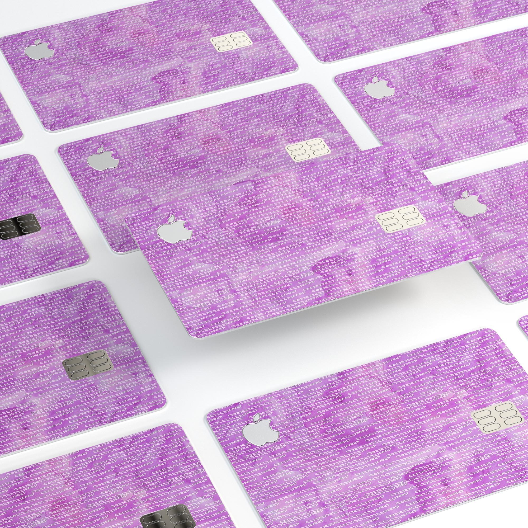 Pink Grunge Surface decal for Apple Card, showcasing a stylish design with microscopic matter texture.