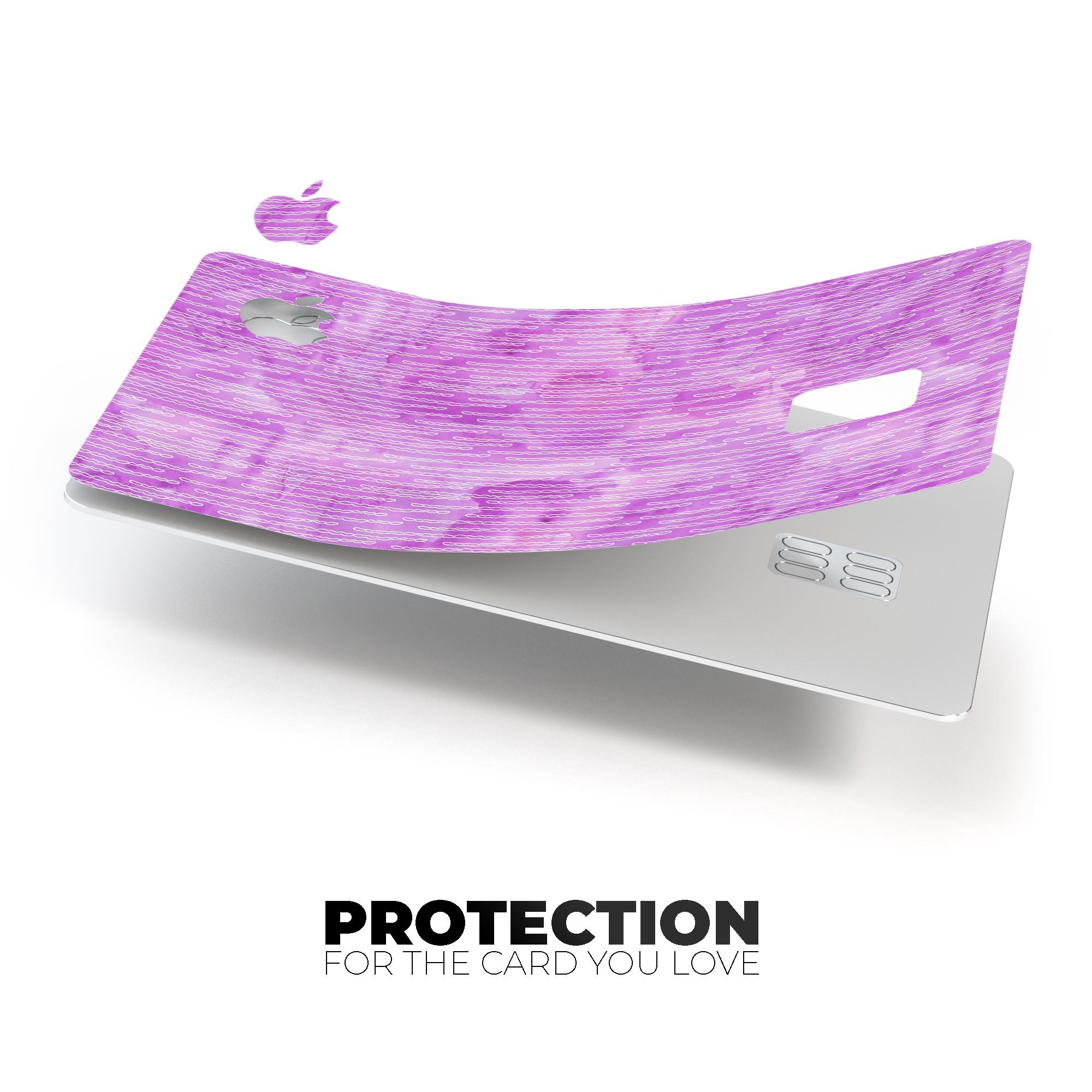 Pink Grunge Surface decal for Apple Card, showcasing a stylish design with microscopic matter texture.