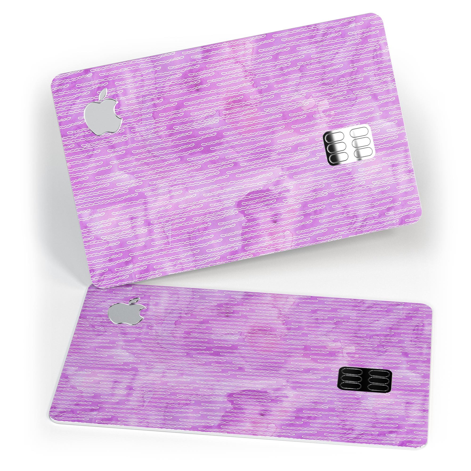 Pink Grunge Surface decal for Apple Card, showcasing a stylish design with microscopic matter texture.