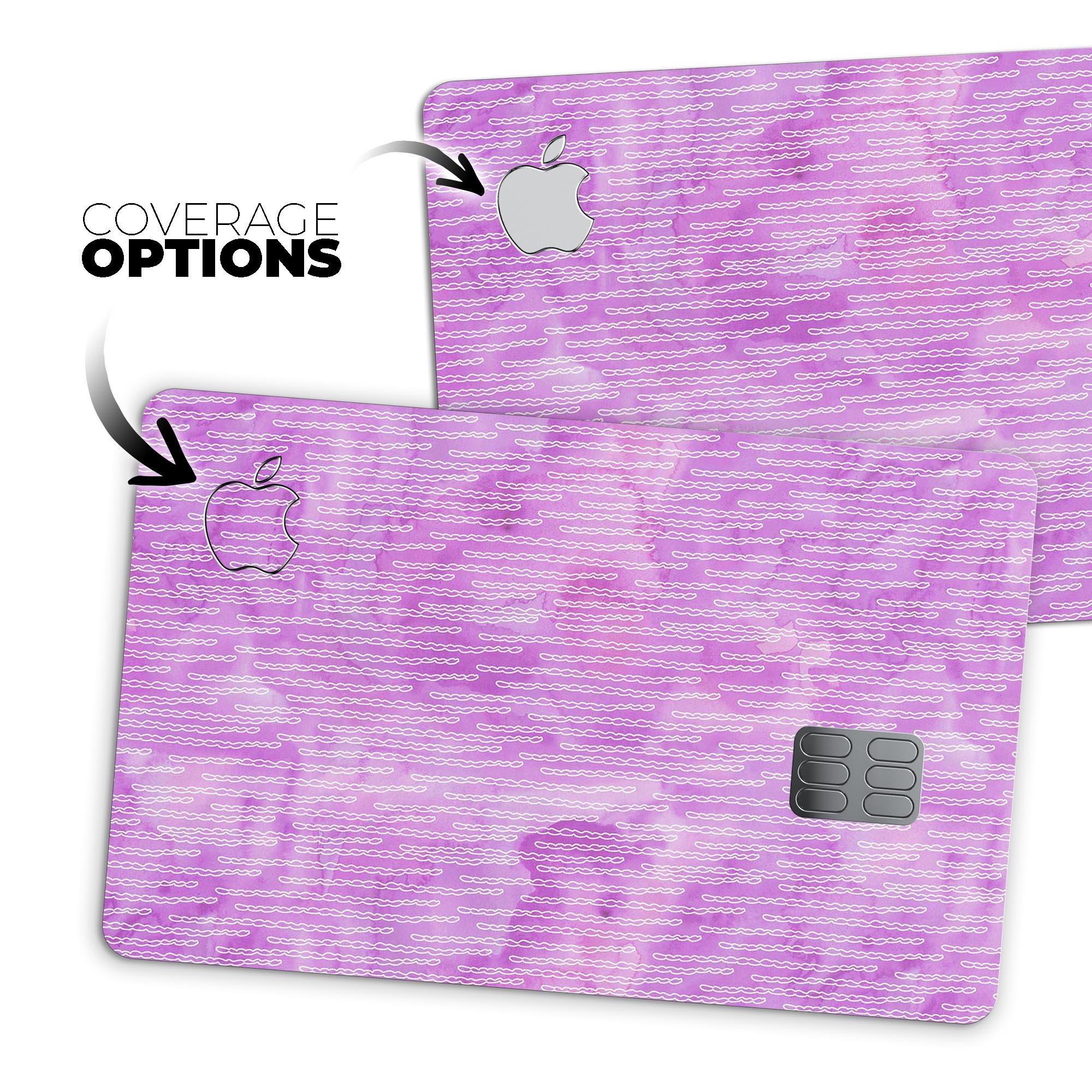 Pink Grunge Surface decal for Apple Card, showcasing a stylish design with microscopic matter texture.