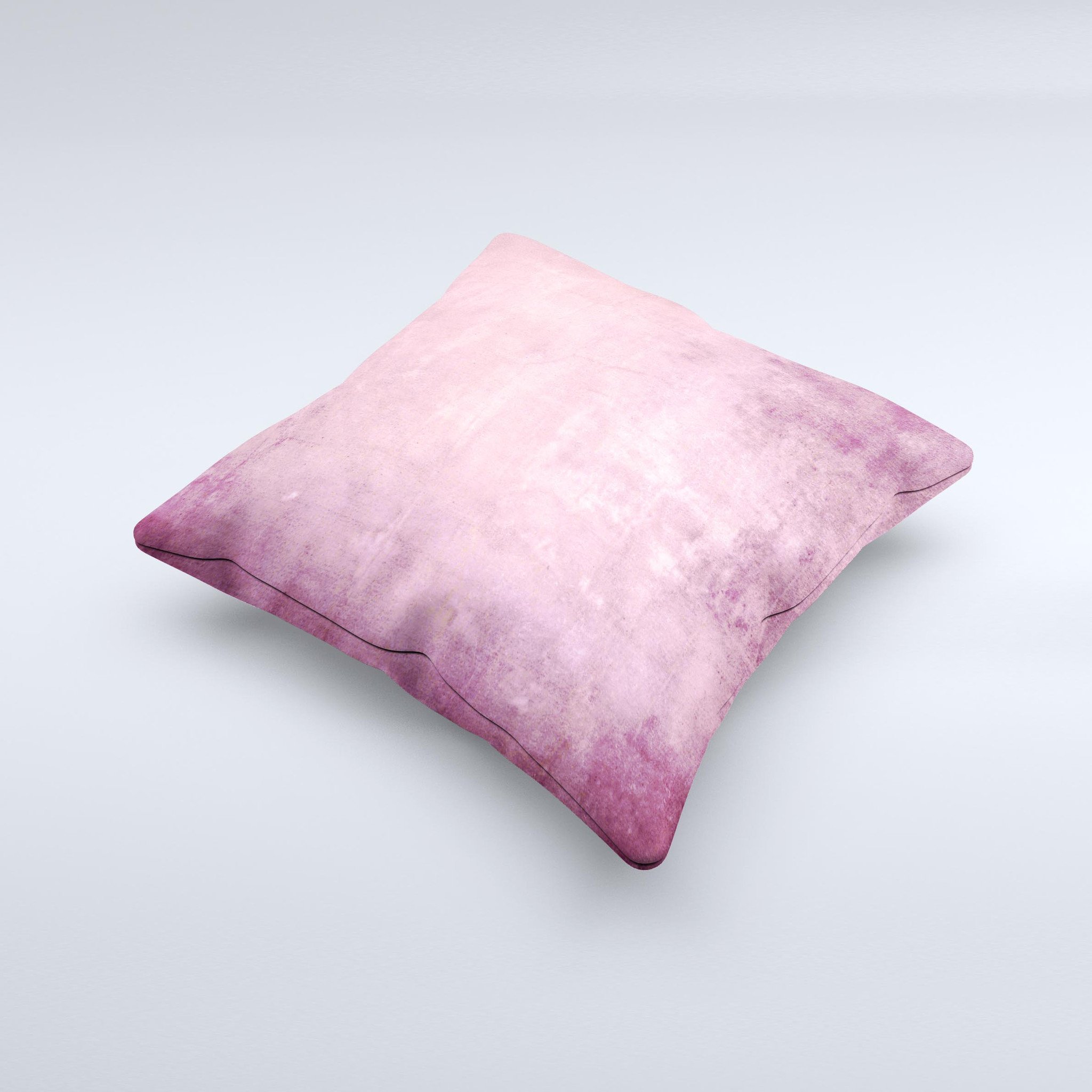 Pink grungy surface texture decorative throw pillow with unique handcrafted design, showcasing vibrant colors and soft fabric.