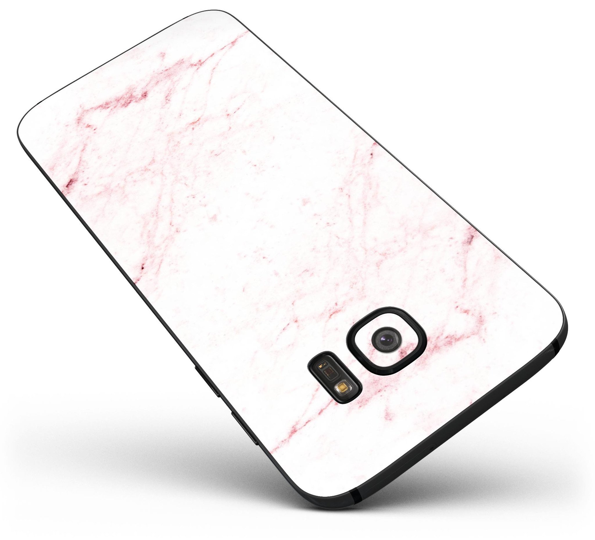 Pink Red Marble Skin-Kit for Samsung Galaxy S7, showcasing vibrant colors and sleek design.