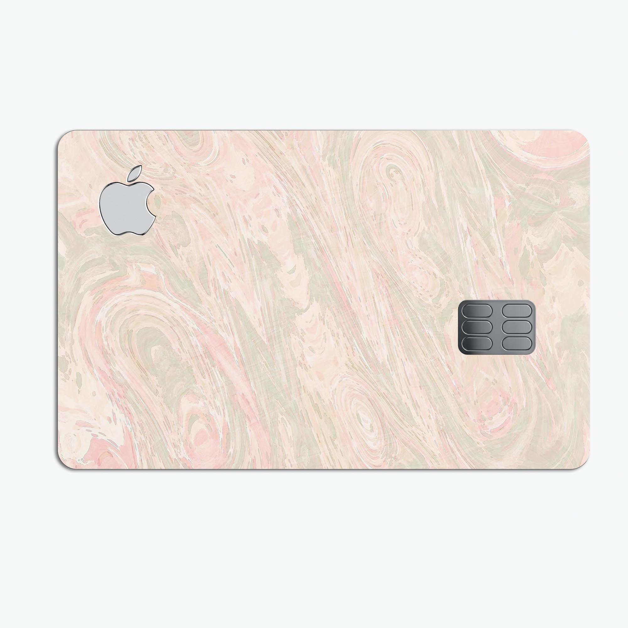 Pink Slate Marble Surface V47 decal skin for Apple Card, showcasing a stylish marble design with premium protective features.