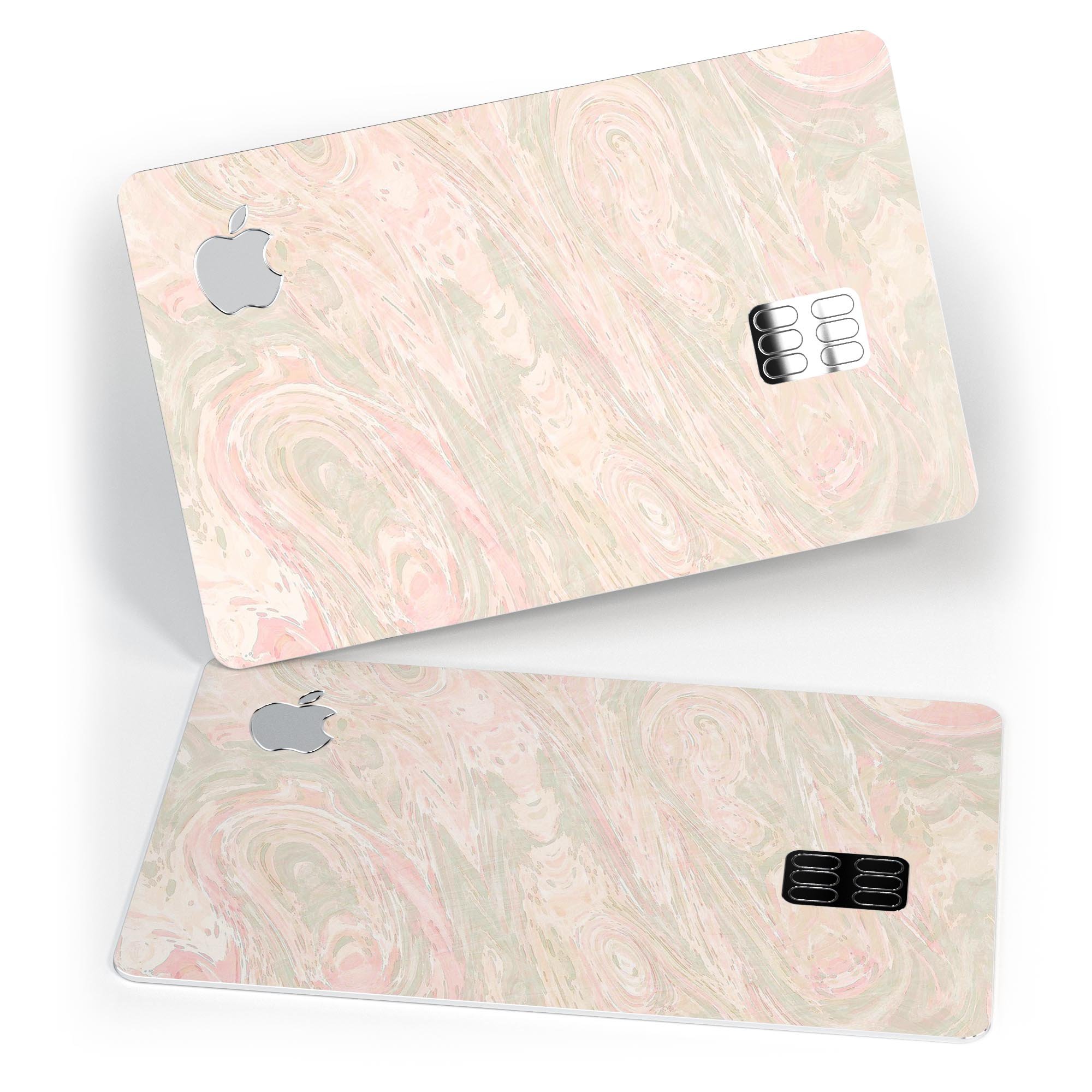 Pink Slate Marble Surface V47 decal skin for Apple Card, showcasing a stylish marble design with premium protective features.