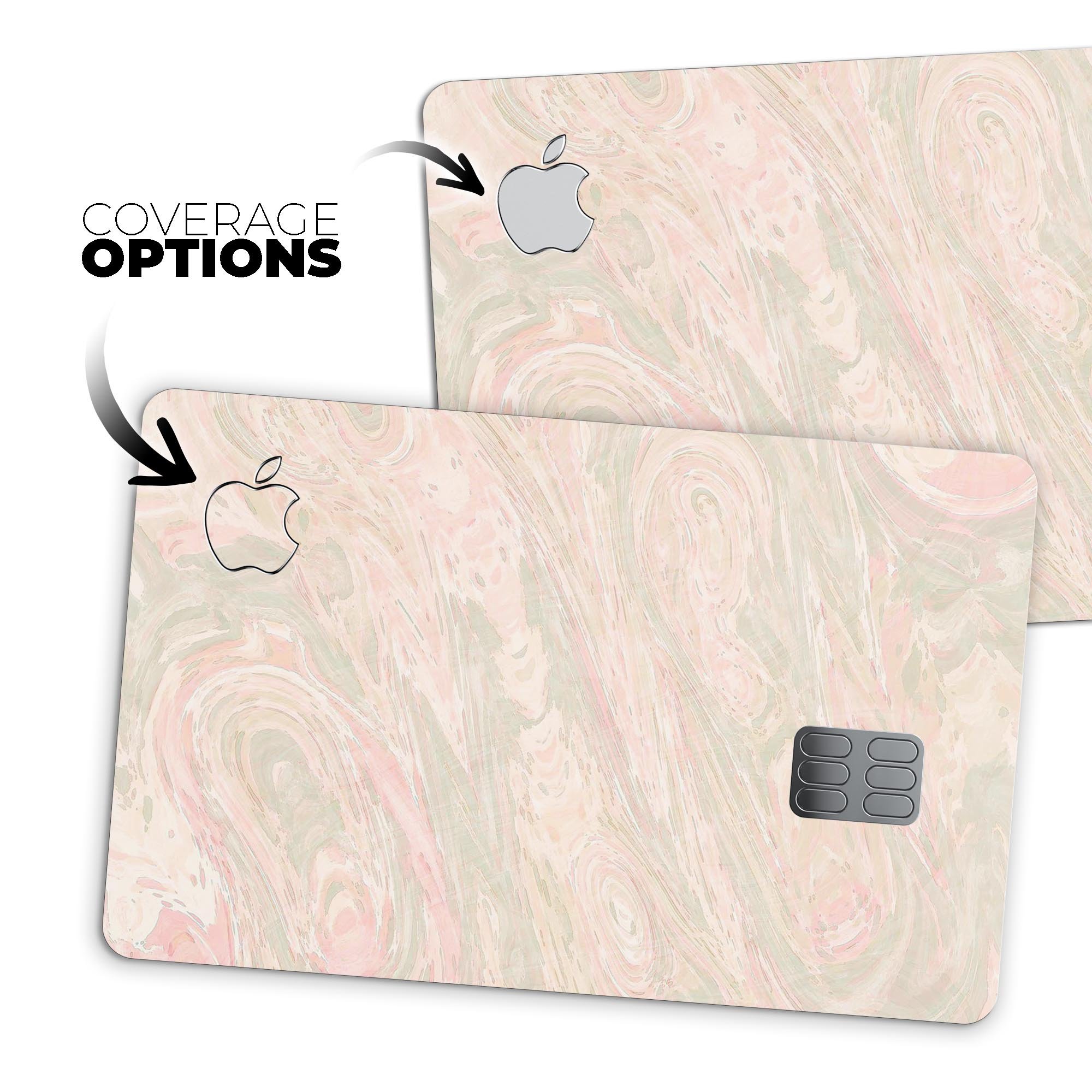 Pink Slate Marble Surface V47 decal skin for Apple Card, showcasing a stylish marble design with premium protective features.