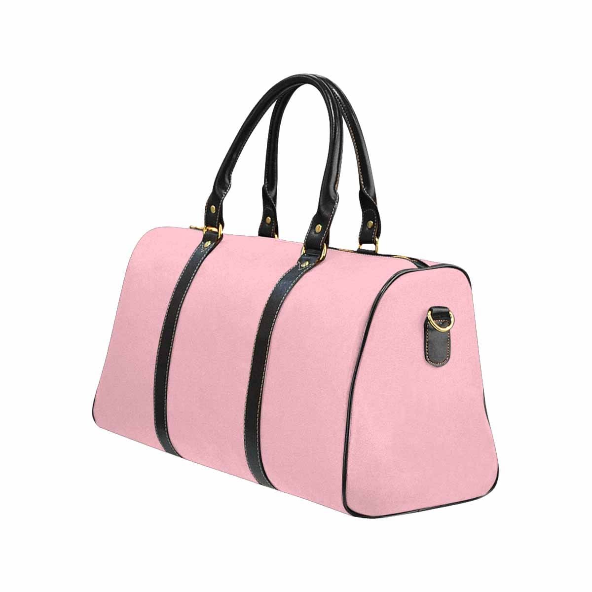 Stylish pink travel bag with adjustable strap and durable design, perfect for carry-on luggage.