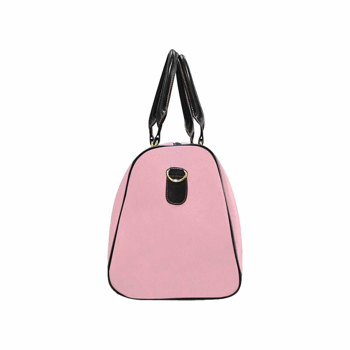 Stylish pink travel bag with adjustable strap and durable design, perfect for carry-on luggage.