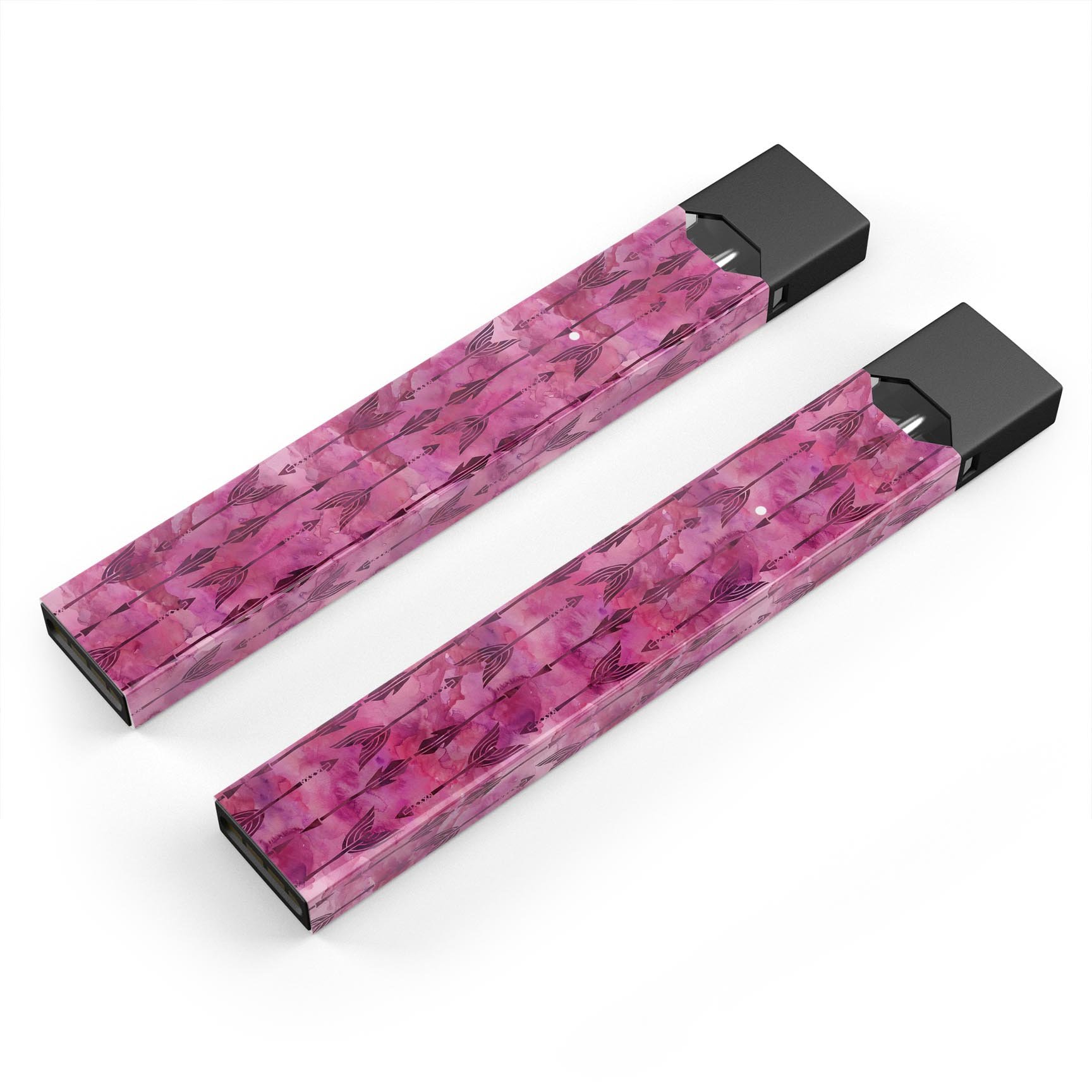 Pink Tribal Arrow Pattern skin-wrap sticker designed for JUUL vaping device, showcasing vibrant tribal design and premium quality.