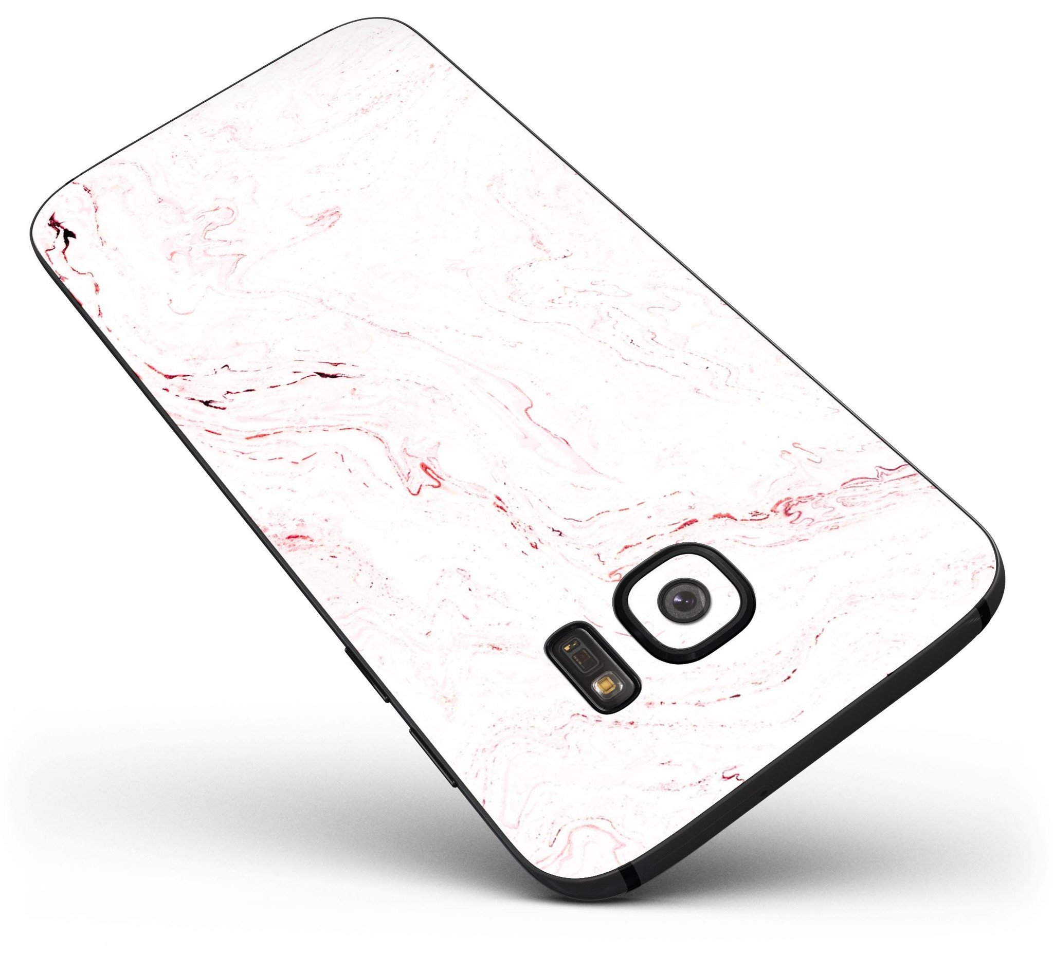 Pink v2 Textured Marble Full Body Skin-Kit for Samsung Galaxy S7, showcasing its stylish design and premium vinyl material.