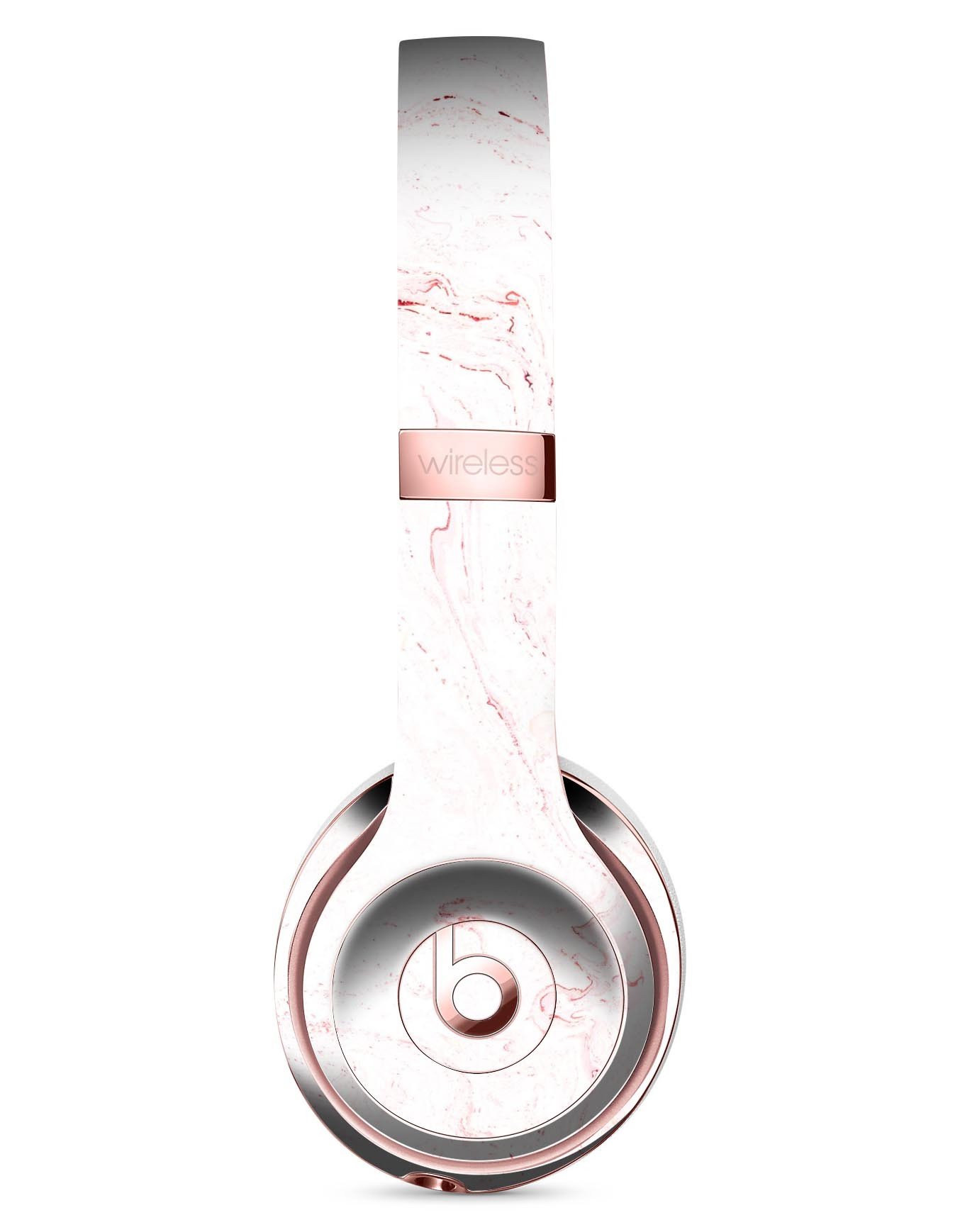 Pink v2 Textured Marble Full-Body Skin Kit for Beats by Dre Solo 3, showcasing a stylish design and premium vinyl material.