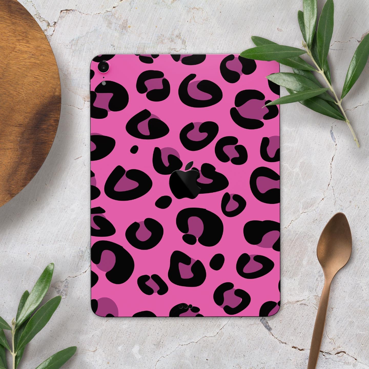 Pink Vector Cheetah Print skin decal for Apple iPad, showcasing vibrant colors and stylish design.