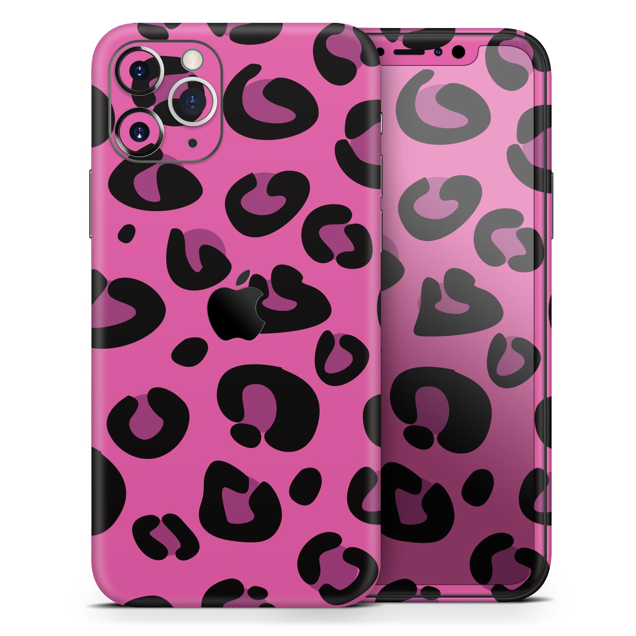 Pink Vector Cheetah Print Skin-Kit for Apple iPhone, showcasing vibrant colors and stylish design.