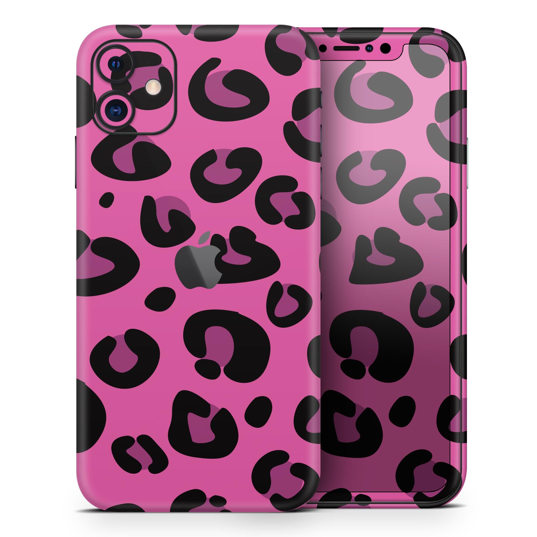 Pink Vector Cheetah Print Skin-Kit for Apple iPhone, showcasing vibrant colors and stylish design.