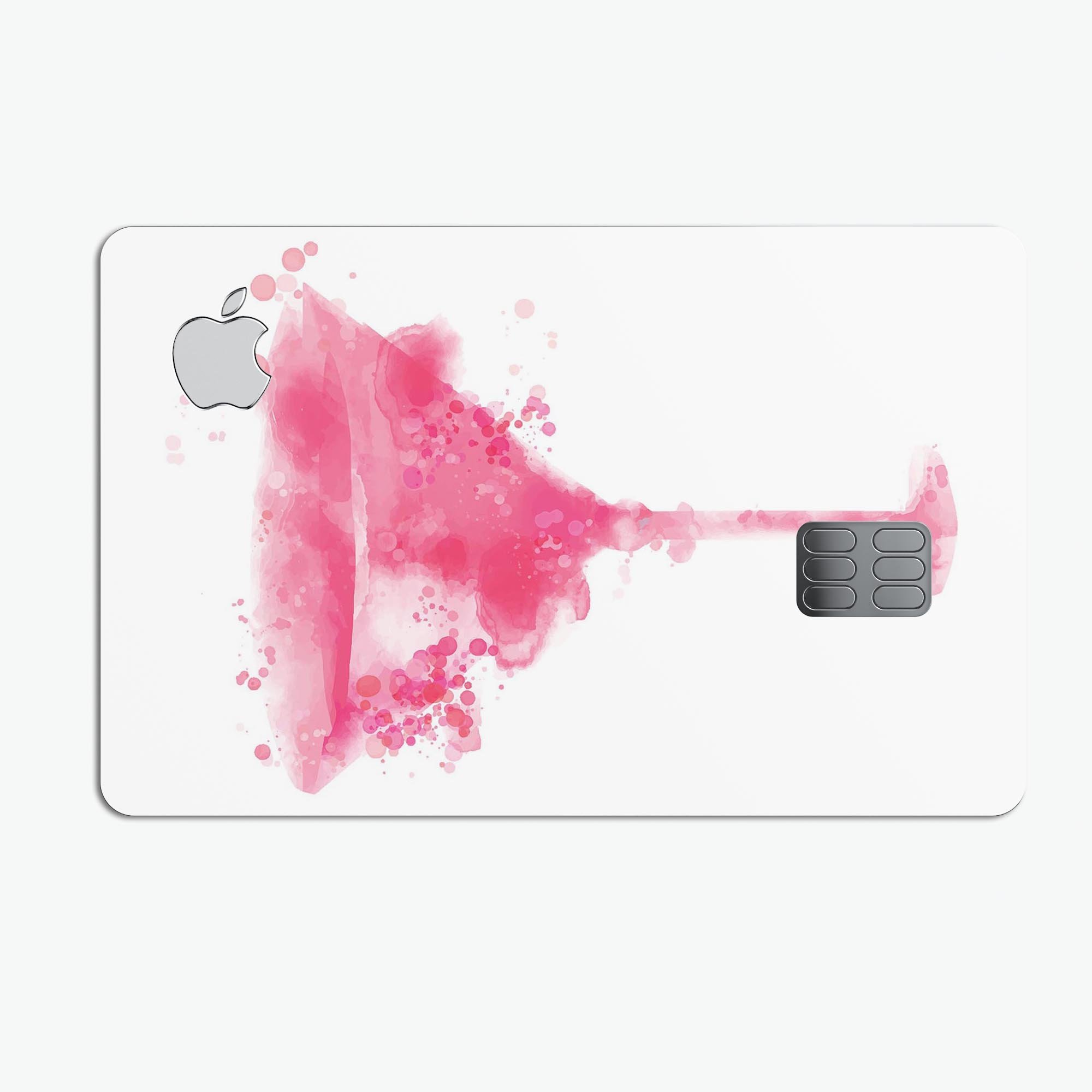 Pretty in Pink Martini V2 decal skin for Apple Card, showcasing premium vinyl material and stylish design.