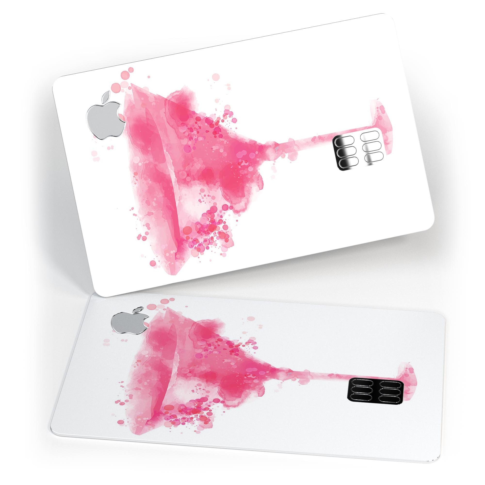 Pretty in Pink Martini V2 decal skin for Apple Card, showcasing premium vinyl material and stylish design.