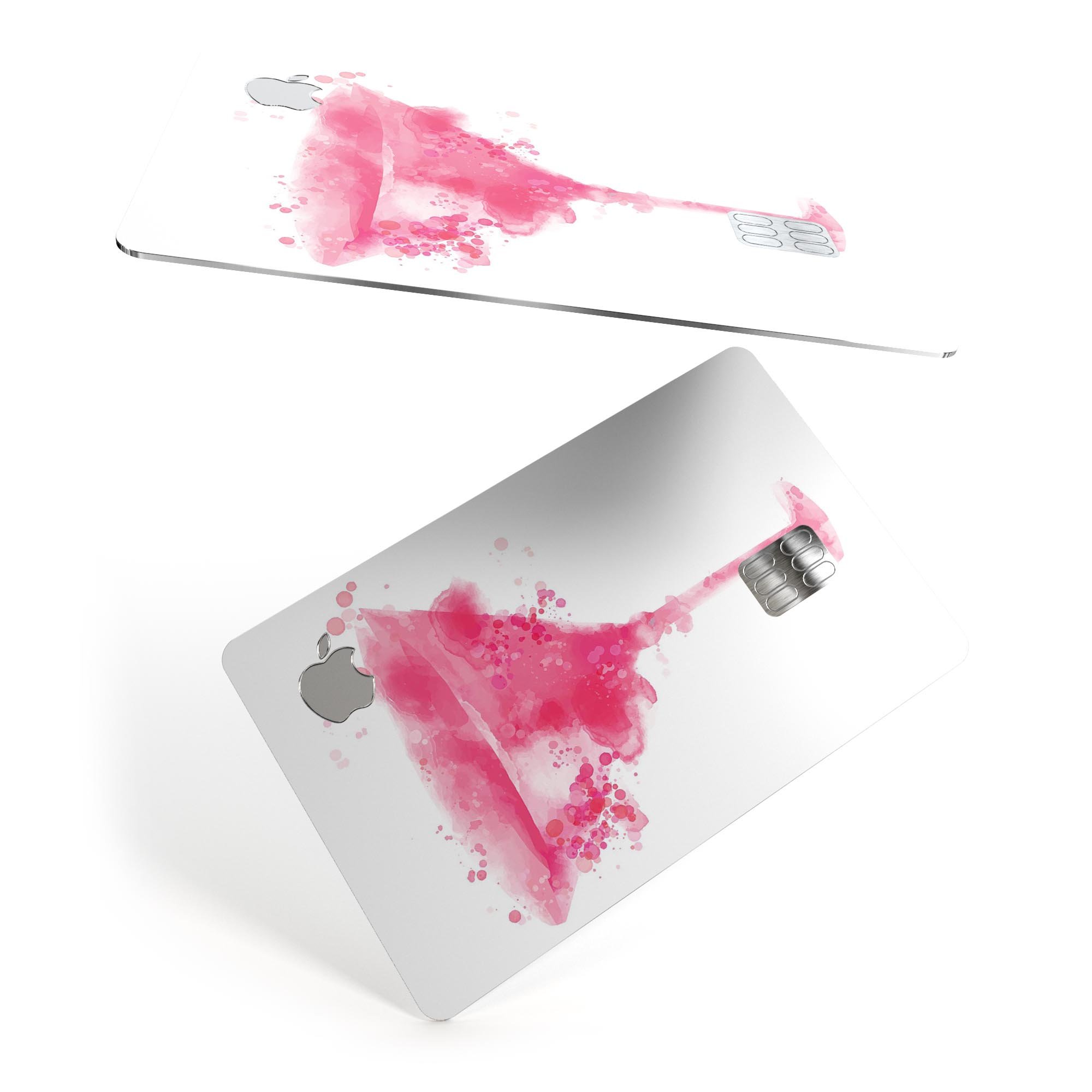 Pretty in Pink Martini V2 decal skin for Apple Card, showcasing premium vinyl material and stylish design.