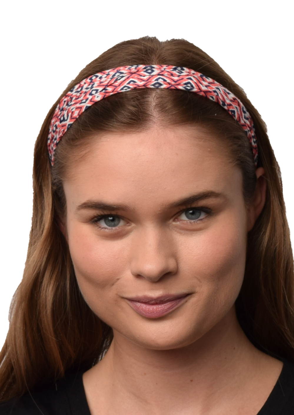 Two stylish Prints + Patterned Bela Bands in vibrant colors, showcasing their versatility as headbands and bracelets.