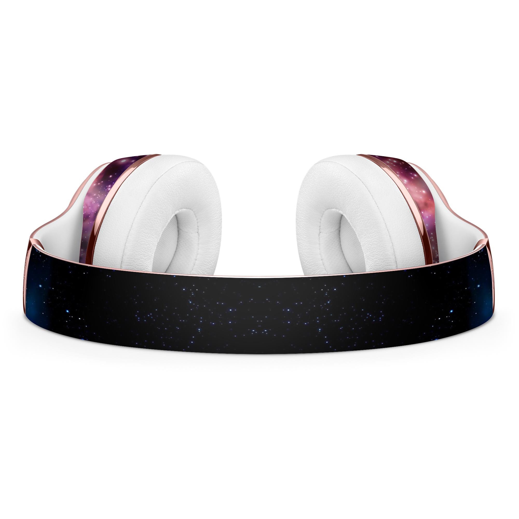 Purple Blue and Pink Cloud Galaxy Full-Body Skin Kit for Beats by Dre Solo 3 Wireless Headphones, showcasing vibrant colors and design.