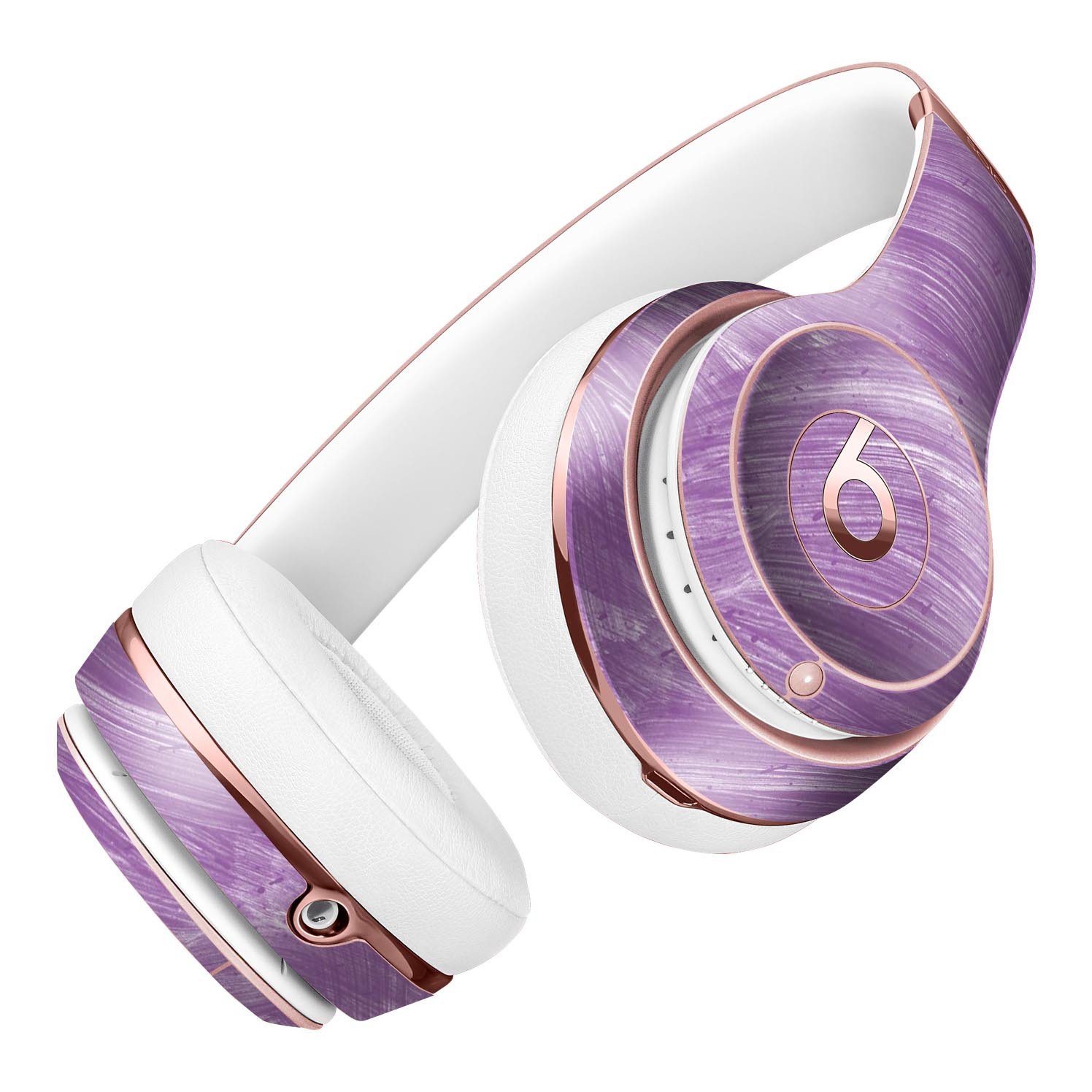 Purple Brush Strokes Full-Body Skin Kit for Beats by Dre Solo 3, showcasing vibrant colors and a sleek design.