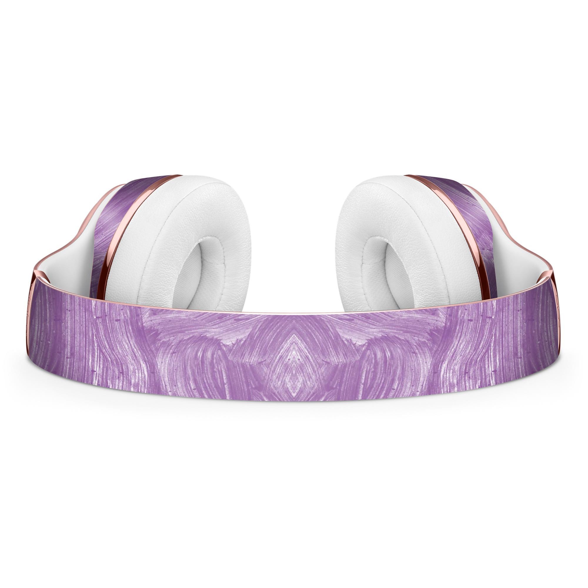 Purple Brush Strokes Full-Body Skin Kit for Beats by Dre Solo 3, showcasing vibrant colors and a sleek design.