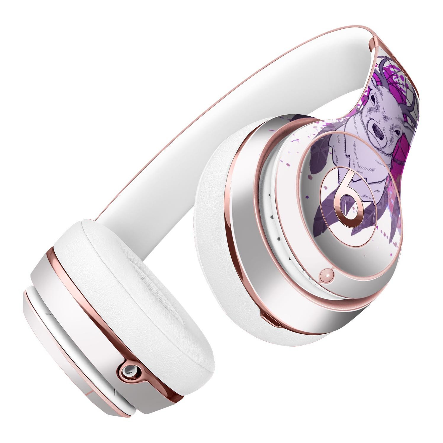 Purple Deer Runner DreamCatcher Full-Body Skin Kit for Beats by Dre Solo 3 Wireless Headphones, showcasing vibrant design and premium vinyl material.