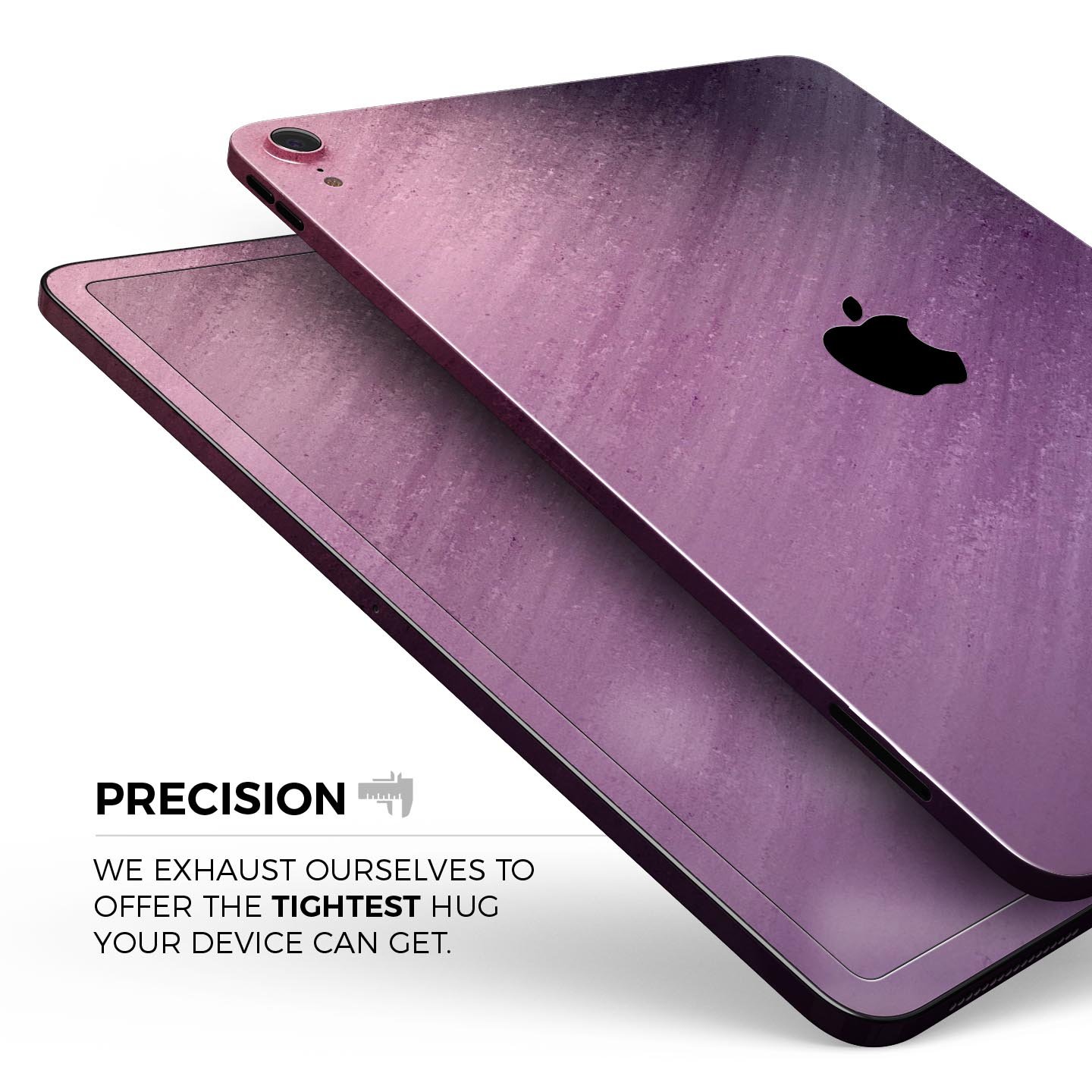 Purple Dust full body skin decal for Apple iPad Pro 12.9" and 11", showcasing vibrant purple design and premium 3M material.