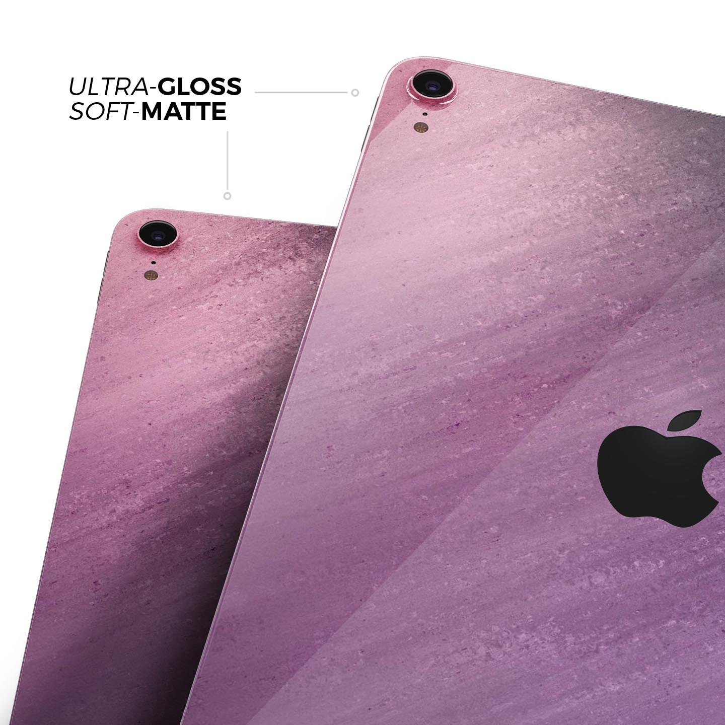 Purple Dust full body skin decal for Apple iPad Pro 12.9" and 11", showcasing vibrant purple design and premium 3M material.