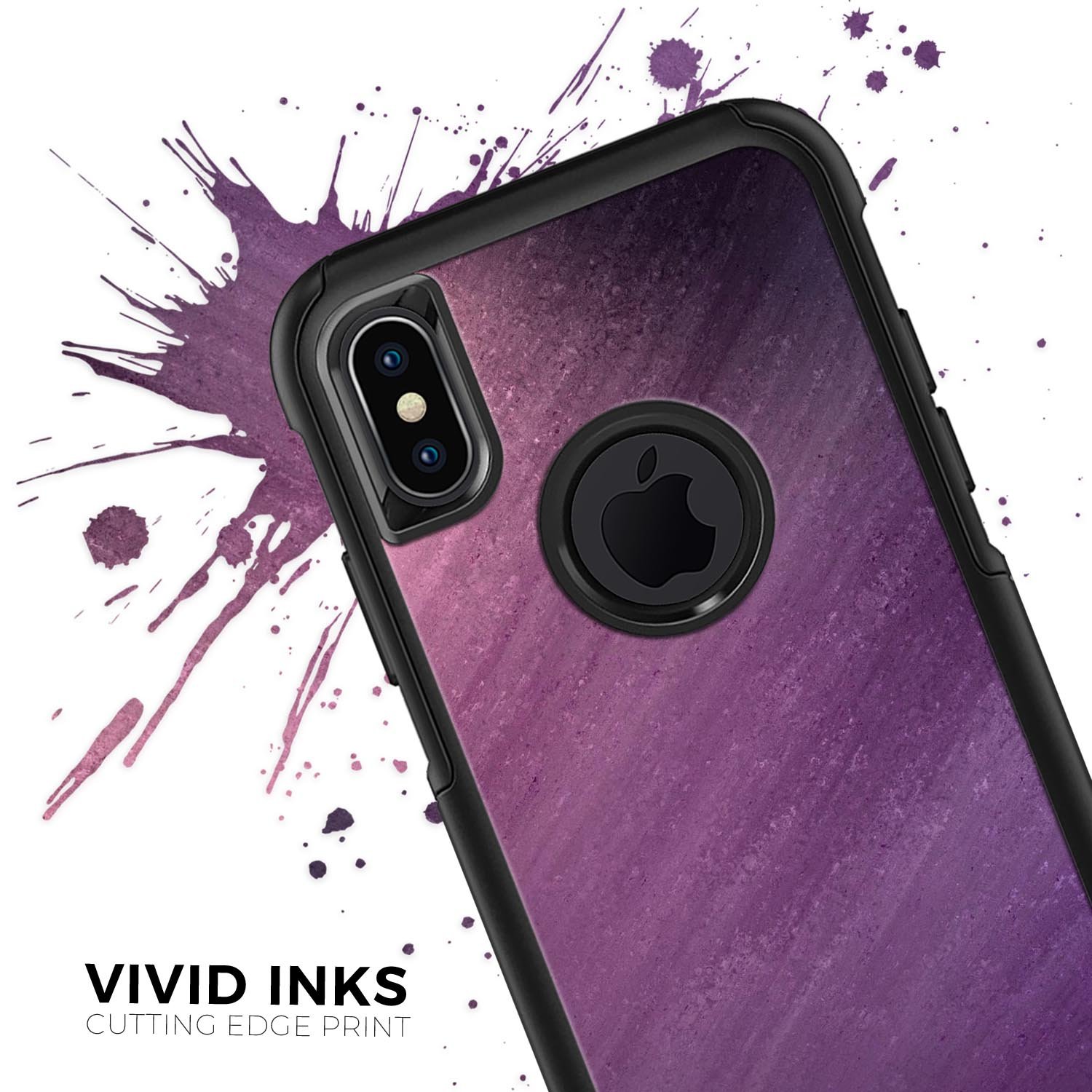 Purple Dust Skin Kit for iPhone OtterBox Cases featuring a vibrant purple design and ultra-thin protection.