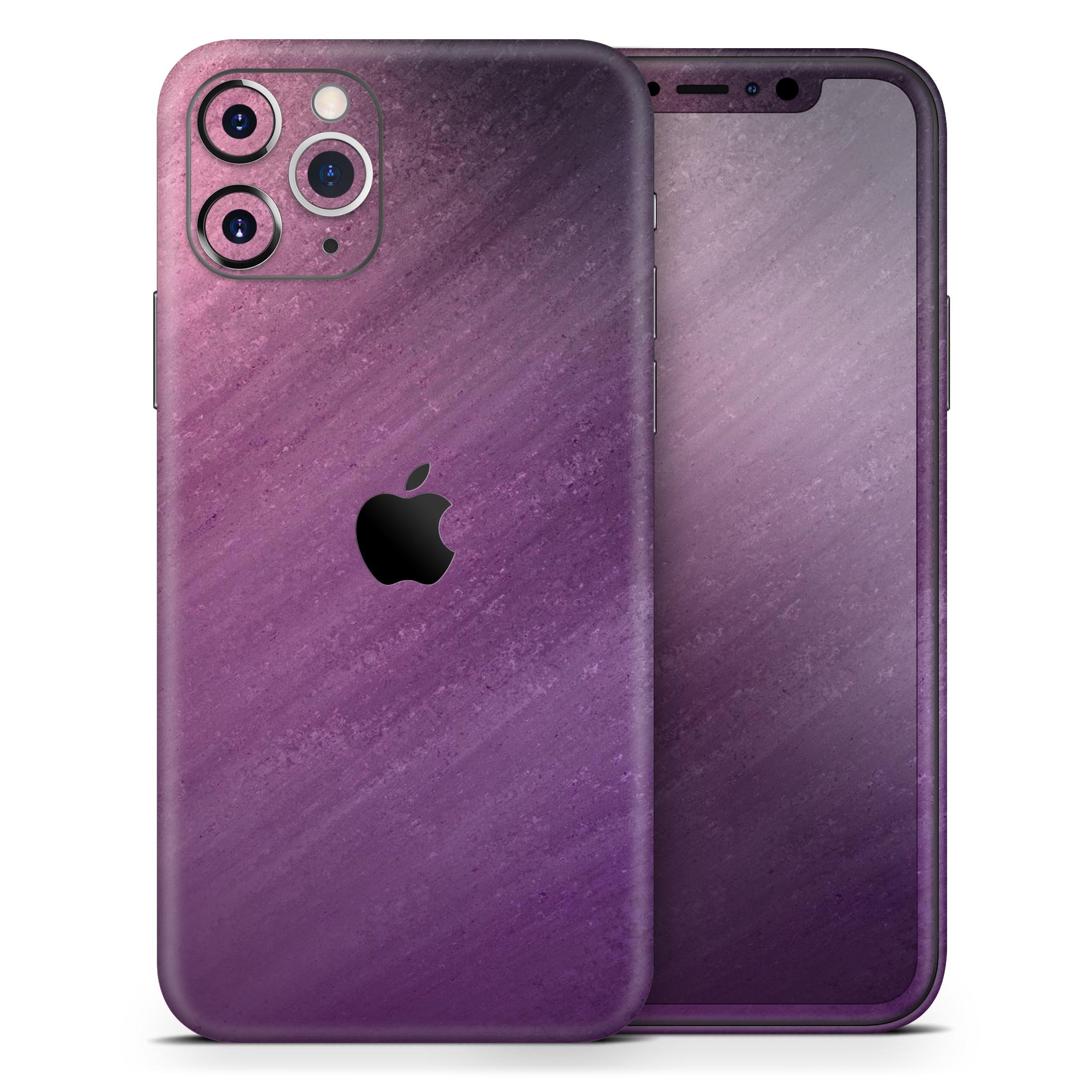 Purple Dust Skin-Kit for Apple iPhone 14, 13, 12, showcasing its vibrant color and sleek design.