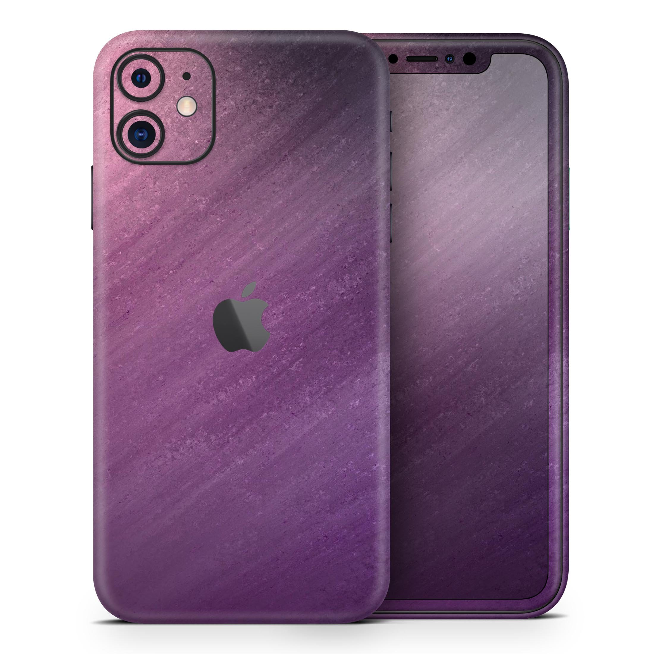 Purple Dust Skin-Kit for Apple iPhone 14, 13, 12, showcasing its vibrant color and sleek design.