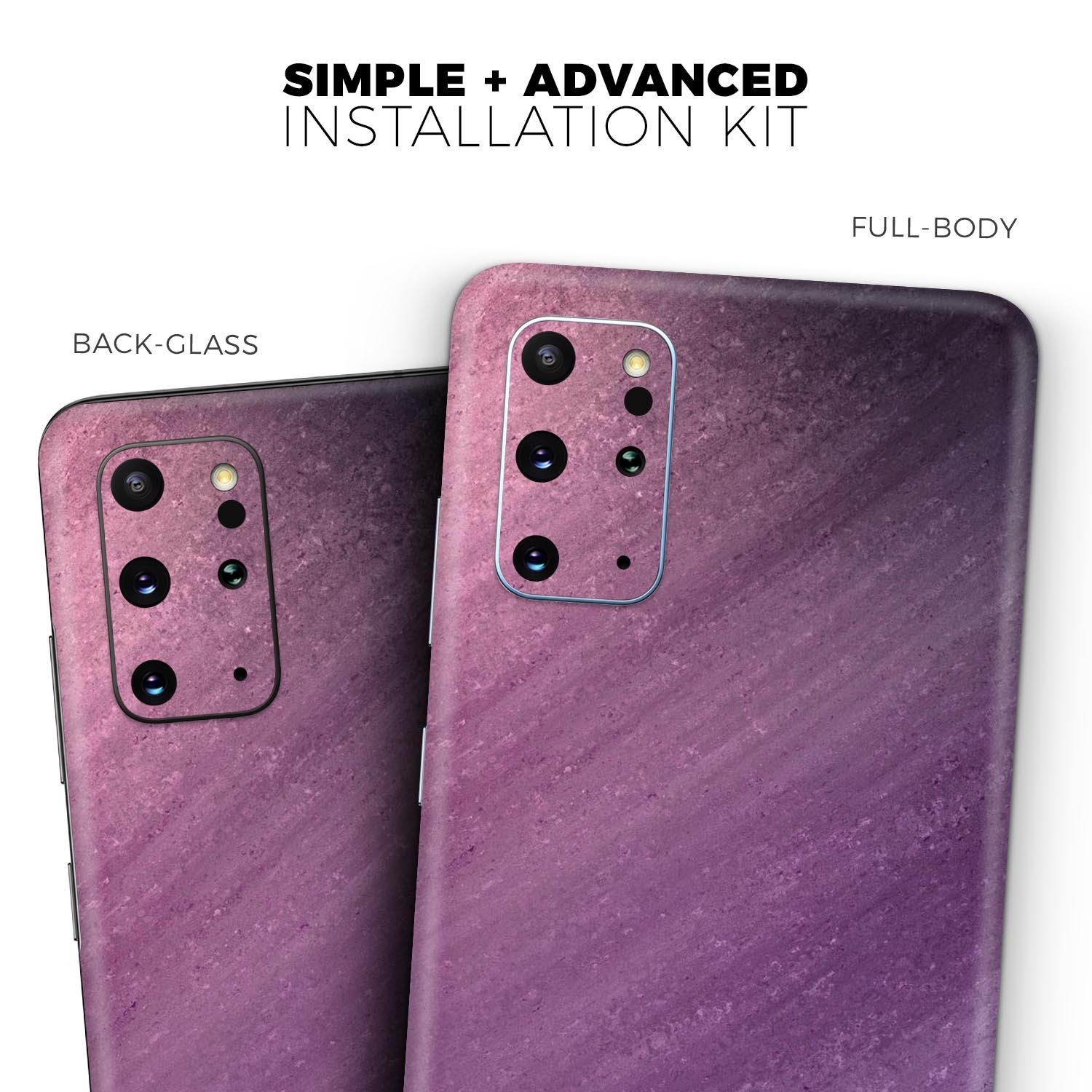 Purple Dust Skin-Kit for Samsung Galaxy S20, showcasing its sleek design and premium finish.