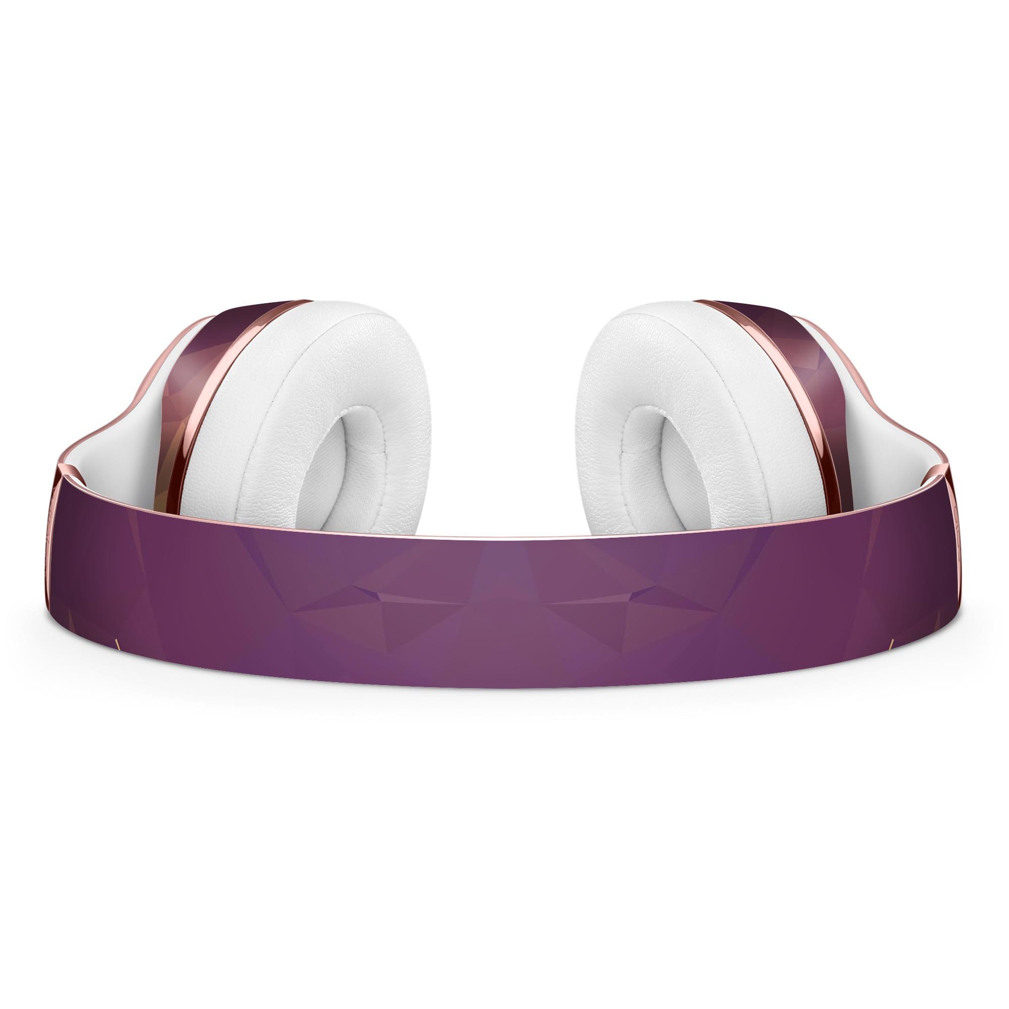 Purple Geometric V18 Full-Body Skin Kit for Beats by Dre Solo 3, showcasing a vibrant geometric design that fits snugly on the headphones.