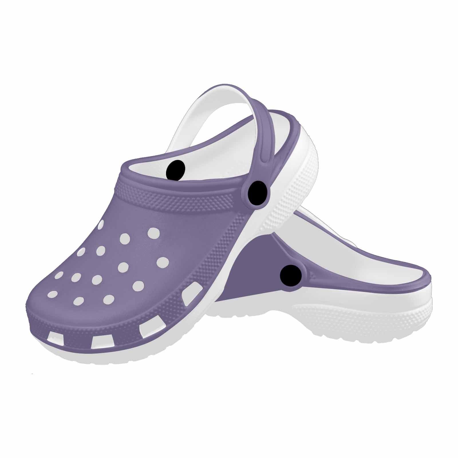 Purple Haze Adult Clogs made from lightweight EVA material with ventilation ports and pivoting heel straps.