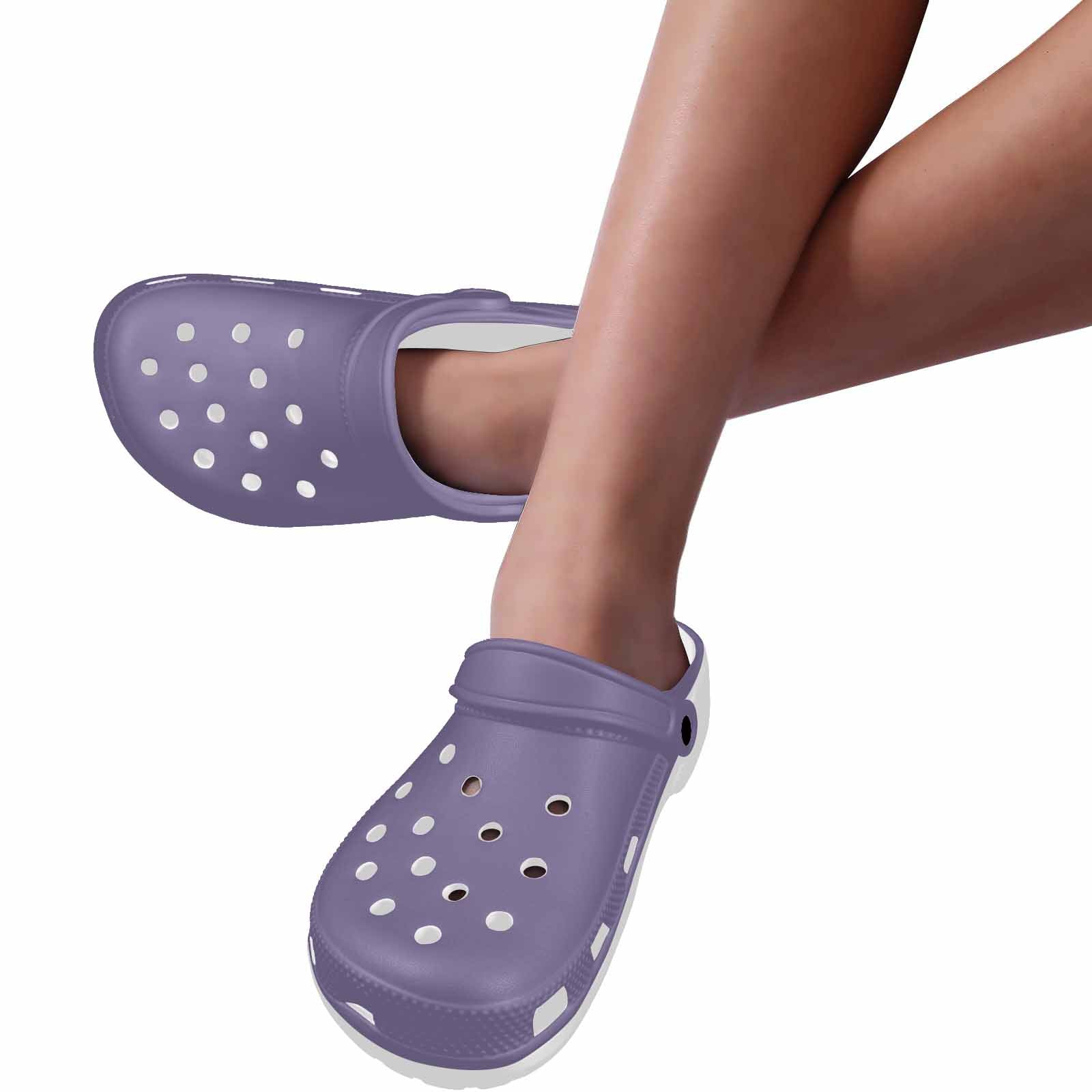 Purple Haze Adult Clogs made from lightweight EVA material with ventilation ports and pivoting heel straps.