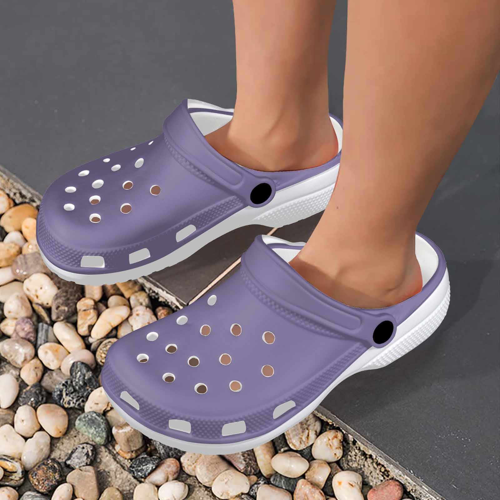 Purple Haze Adult Clogs made from lightweight EVA material with ventilation ports and pivoting heel straps.