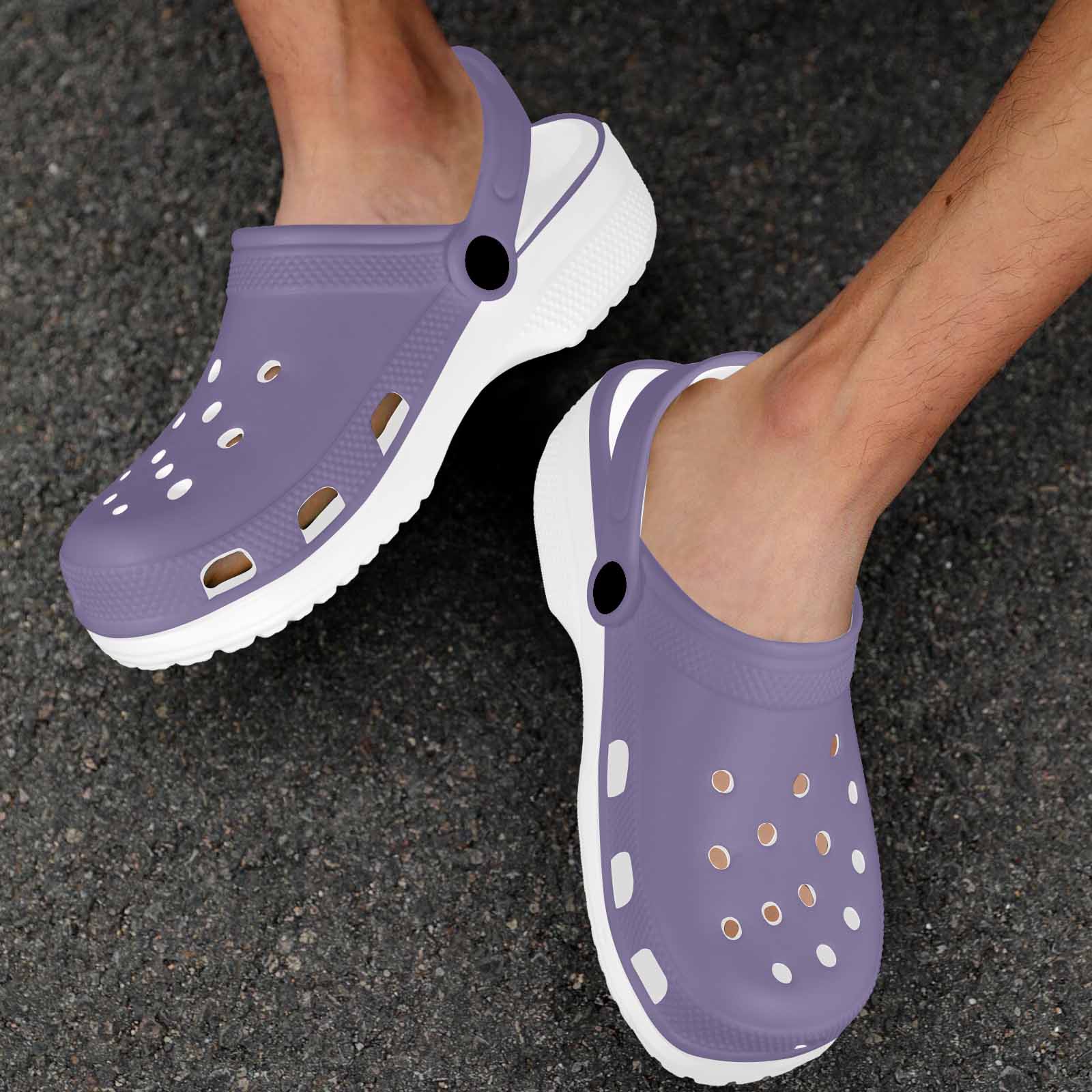 Purple Haze Adult Clogs made from lightweight EVA material with ventilation ports and pivoting heel straps.