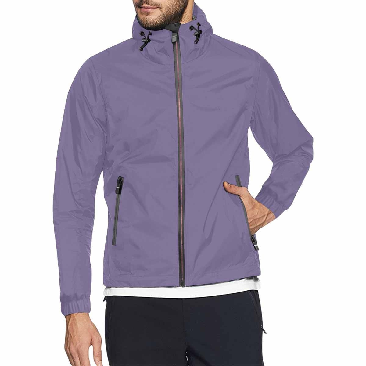 Purple Haze Hooded Windbreaker Jacket for men and women, featuring a vibrant design, adjustable hood, and zippered pockets.