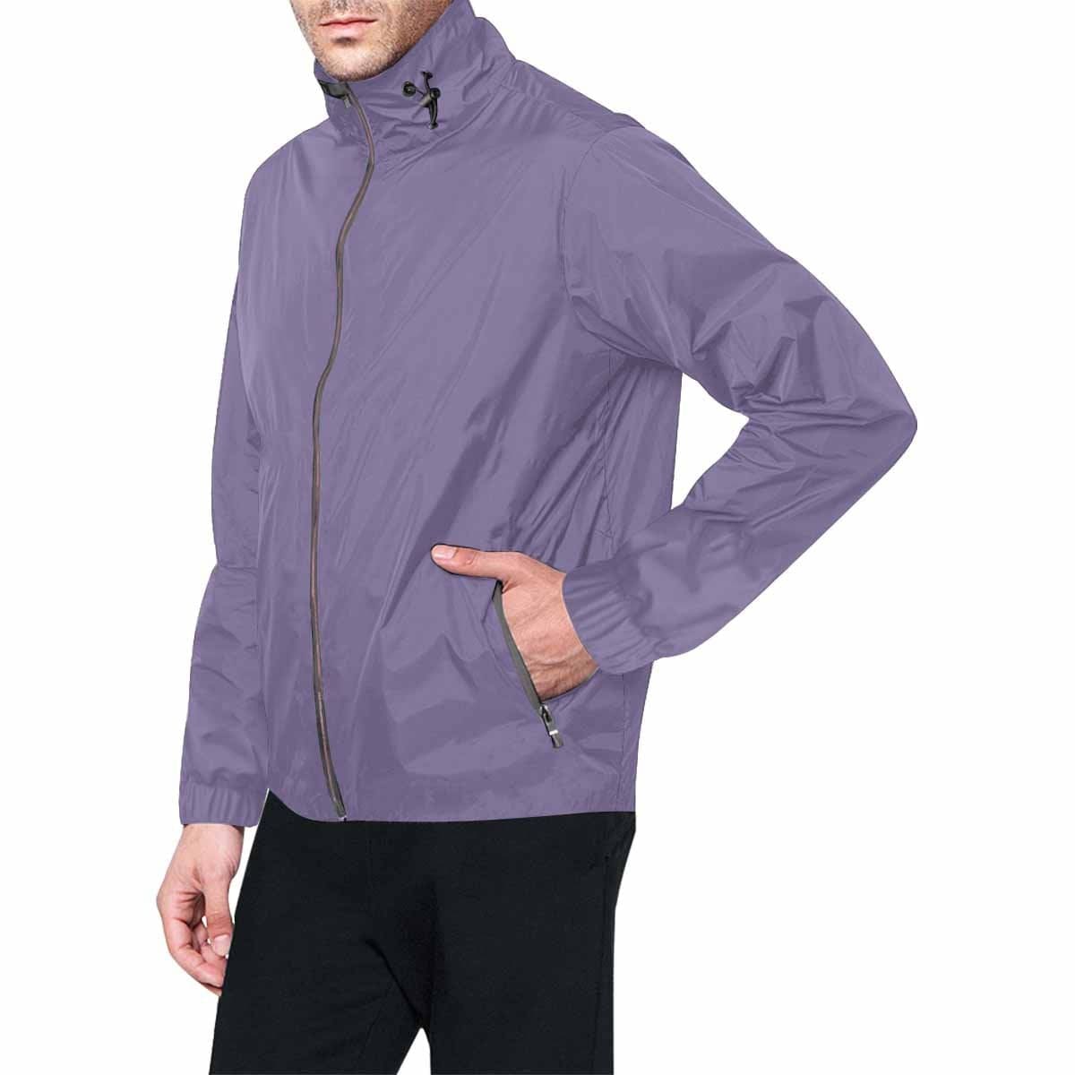 Purple Haze Hooded Windbreaker Jacket for men and women, featuring a vibrant design, adjustable hood, and zippered pockets.