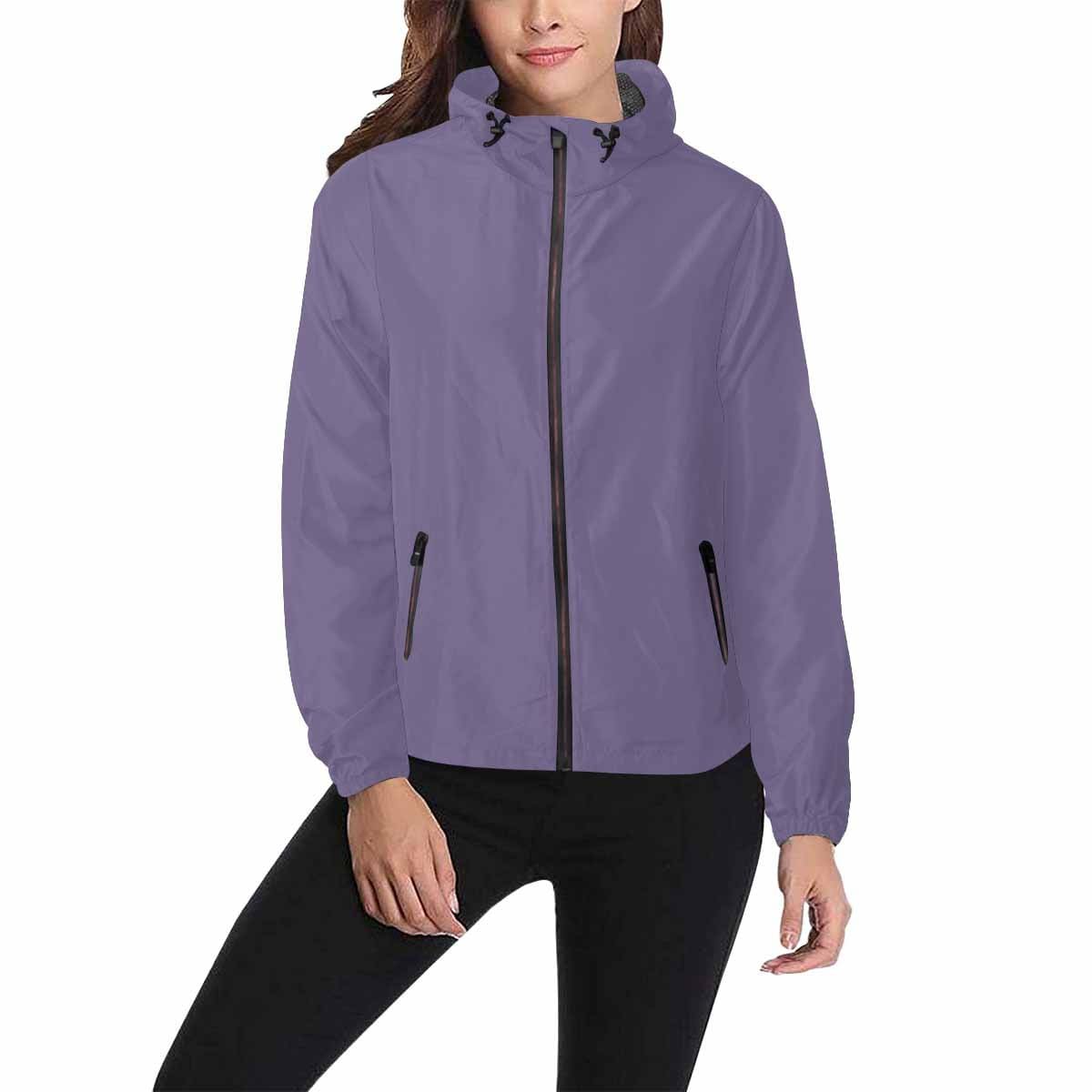 Purple Haze Hooded Windbreaker Jacket for men and women, featuring a vibrant design, adjustable hood, and zippered pockets.