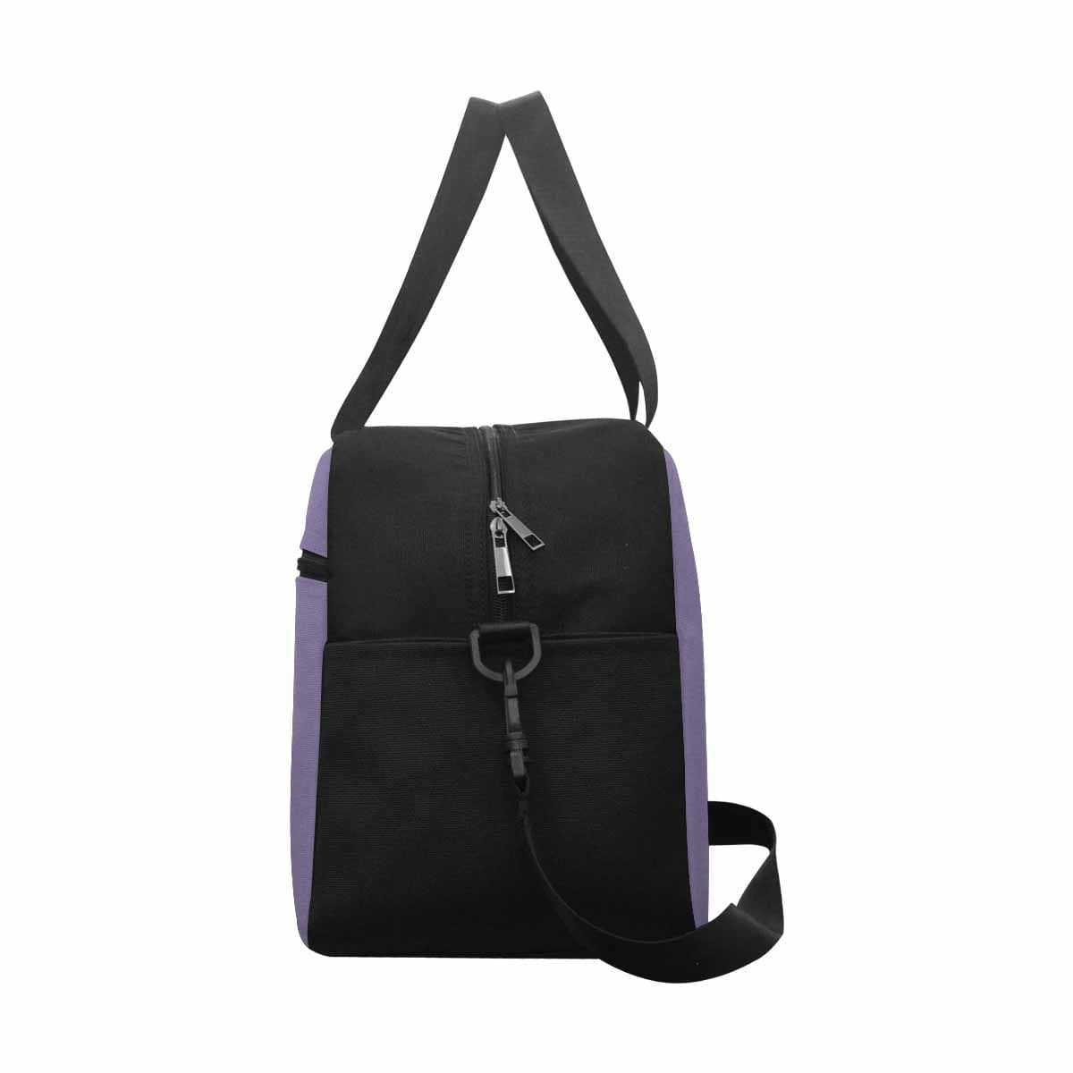 Purple Haze Tote and Crossbody Travel Bag made from durable nylon, featuring spacious compartments and adjustable strap.