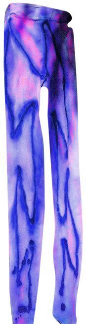 A pair of PURPLE HEAT Tie-Dye Tights Stockings featuring a vibrant purple tie-dye pattern, perfect for stylish outfits.