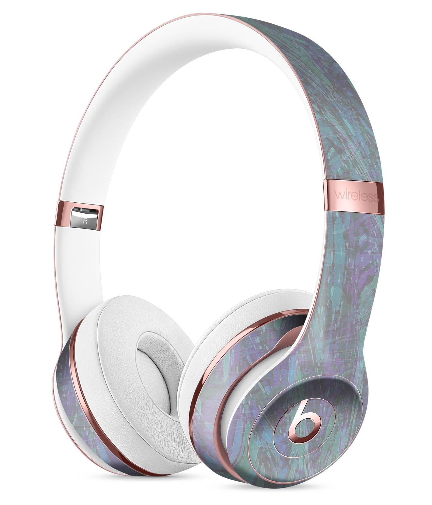 Purple Slate Marble Skin Kit for Beats by Dre Solo 3 Wireless Headphones, showcasing a stylish marble design.