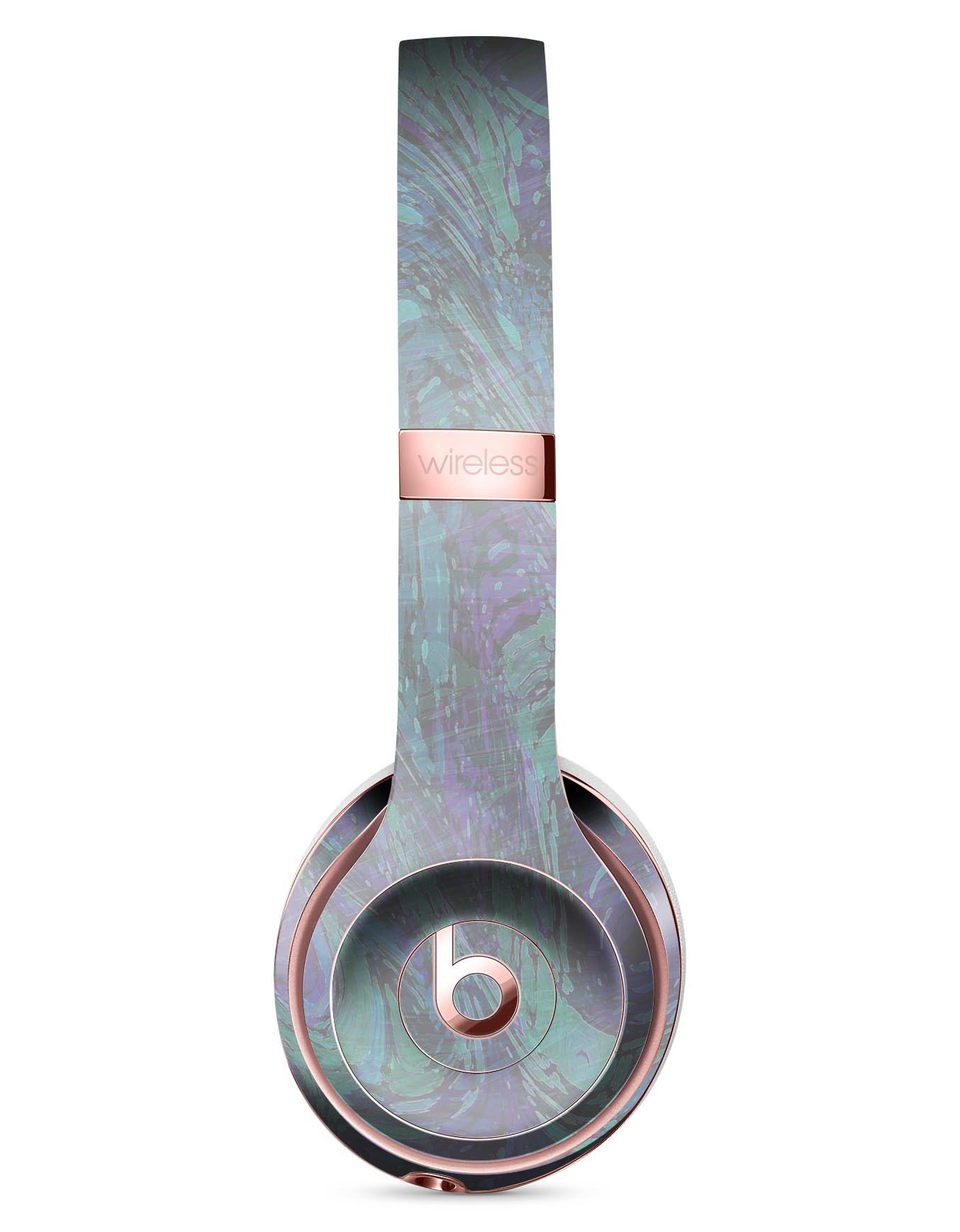 Purple Slate Marble Skin Kit for Beats by Dre Solo 3 Wireless Headphones, showcasing a stylish marble design.