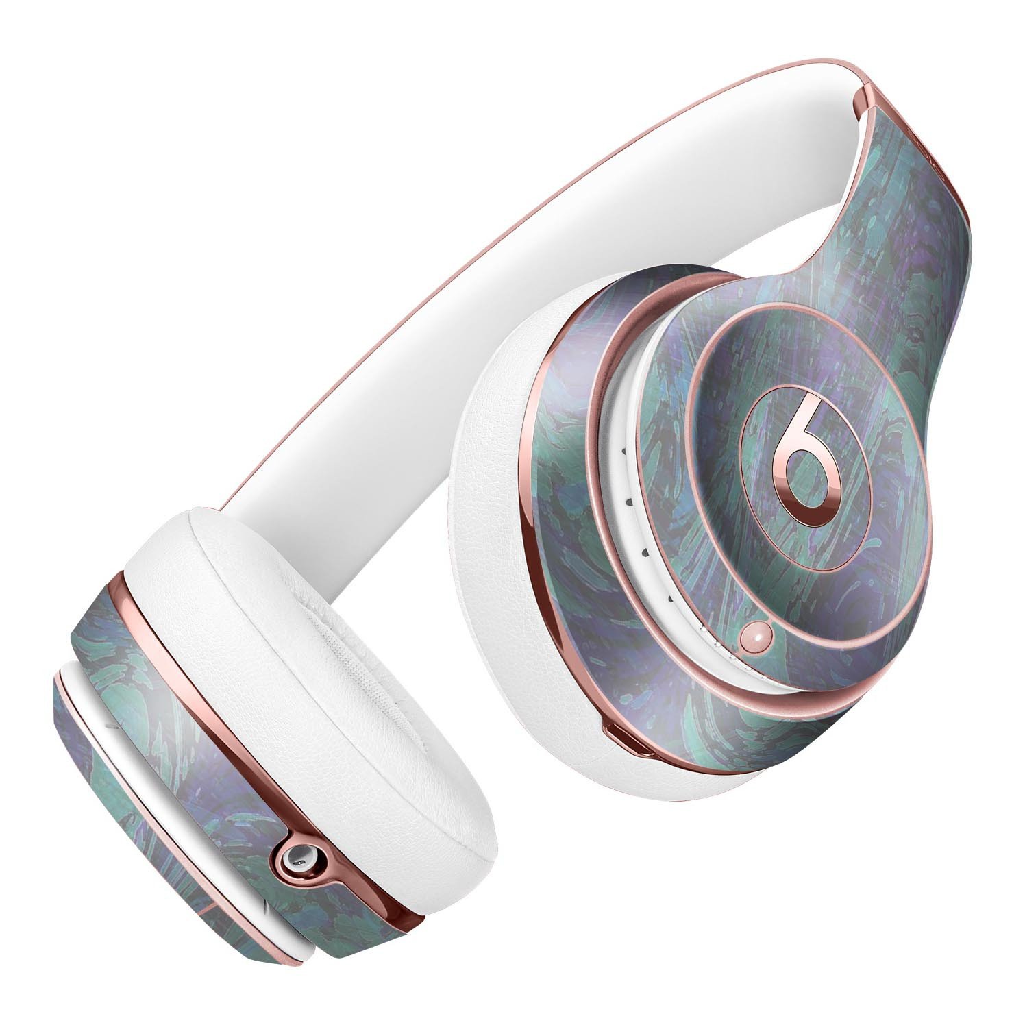 Purple Slate Marble Skin Kit for Beats by Dre Solo 3 Wireless Headphones, showcasing a stylish marble design.