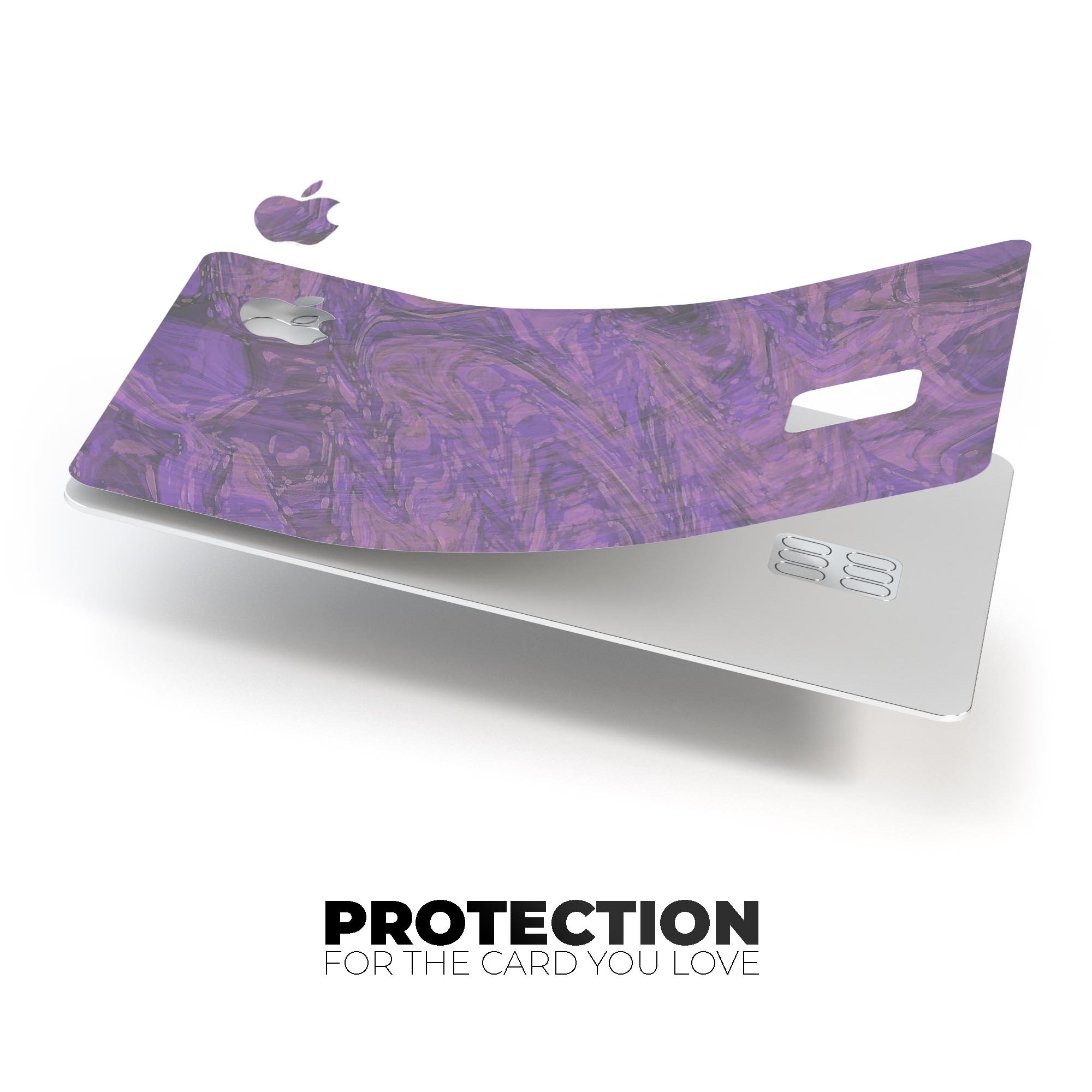 Purple Slate Marble Surface V30 skin for Apple Card, showcasing its elegant design and premium quality.