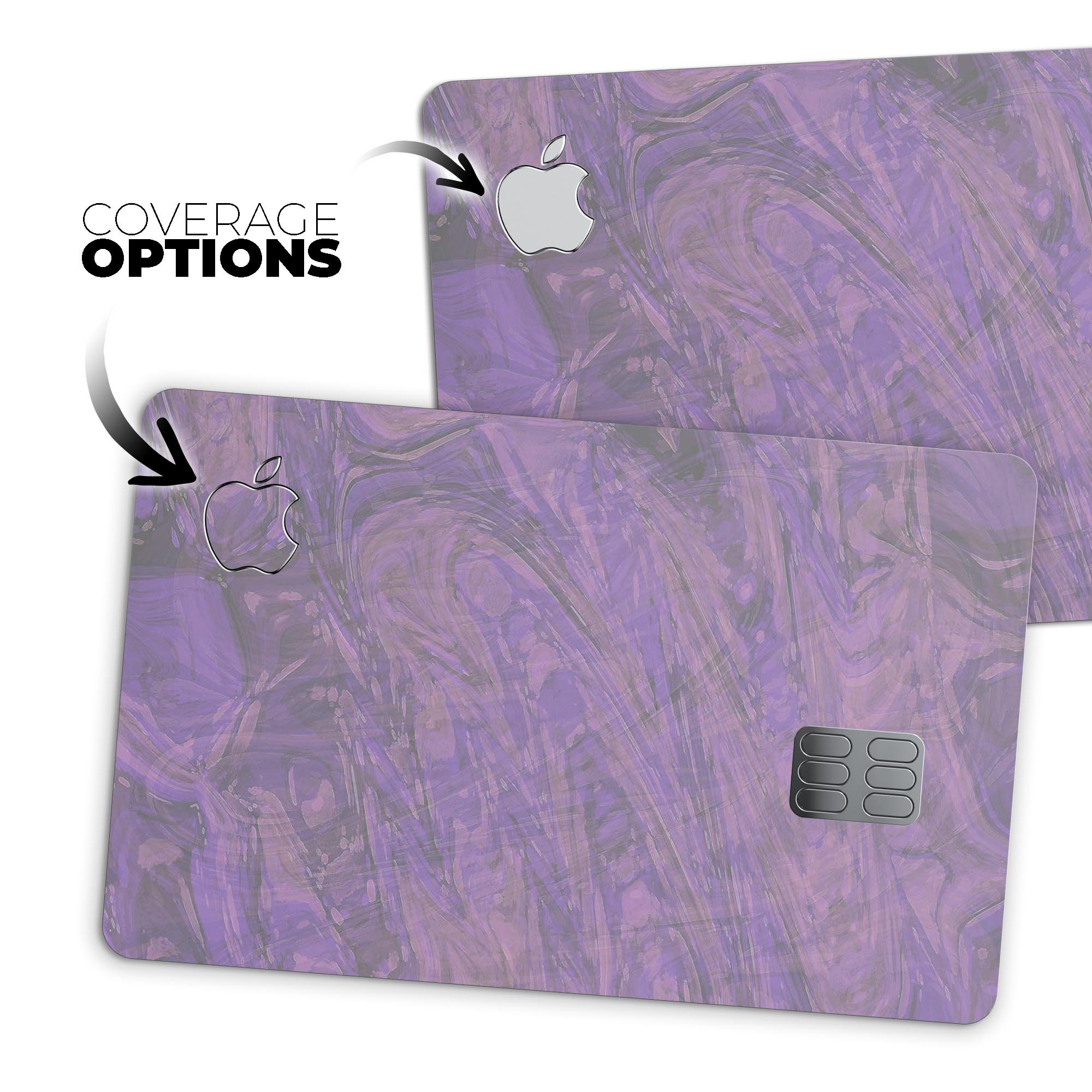 Purple Slate Marble Surface V30 skin for Apple Card, showcasing its elegant design and premium quality.