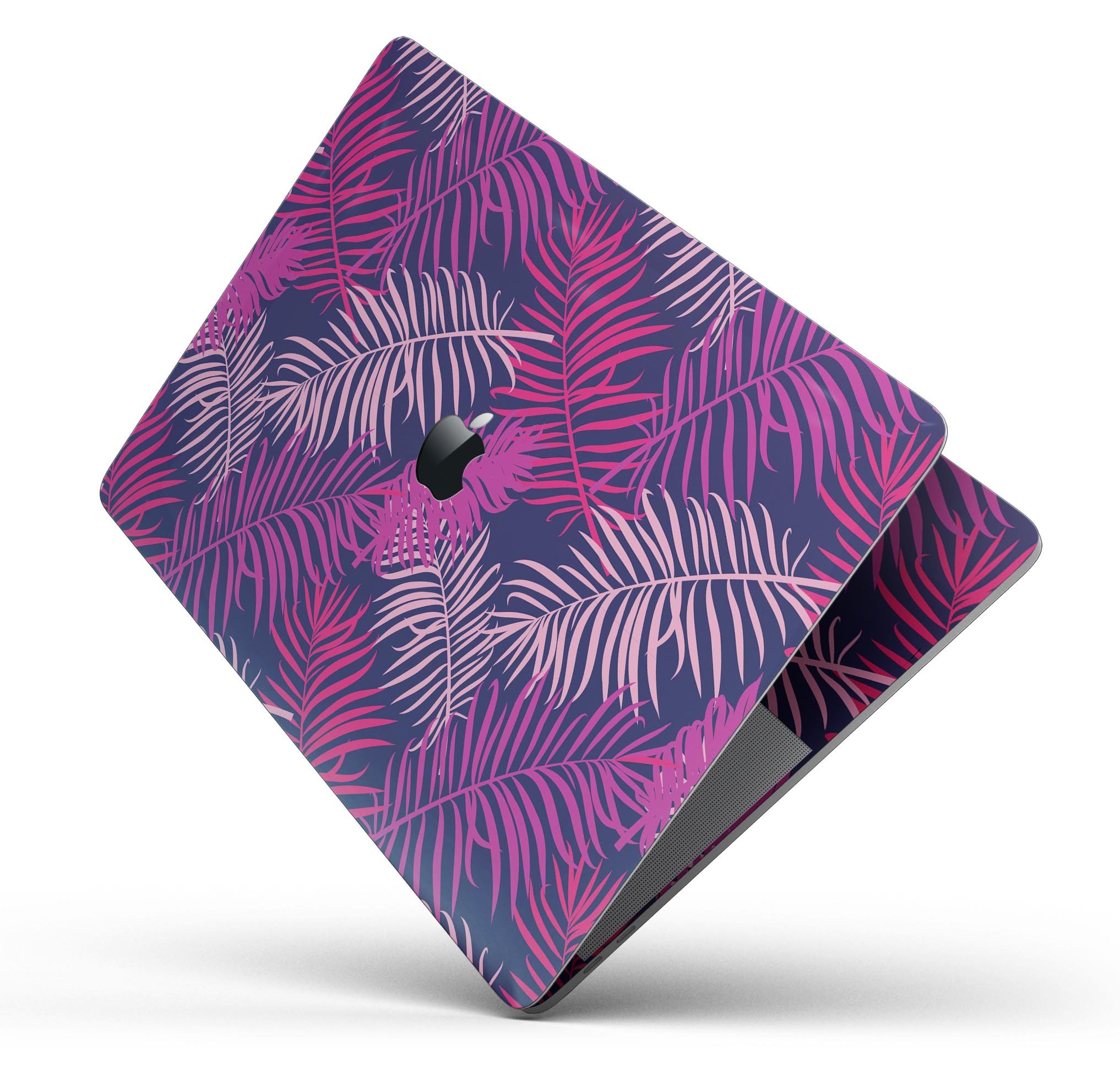 Purple Tropical Skin Decal Wrap Kit for Apple MacBook, showcasing vibrant colors and a sleek design.